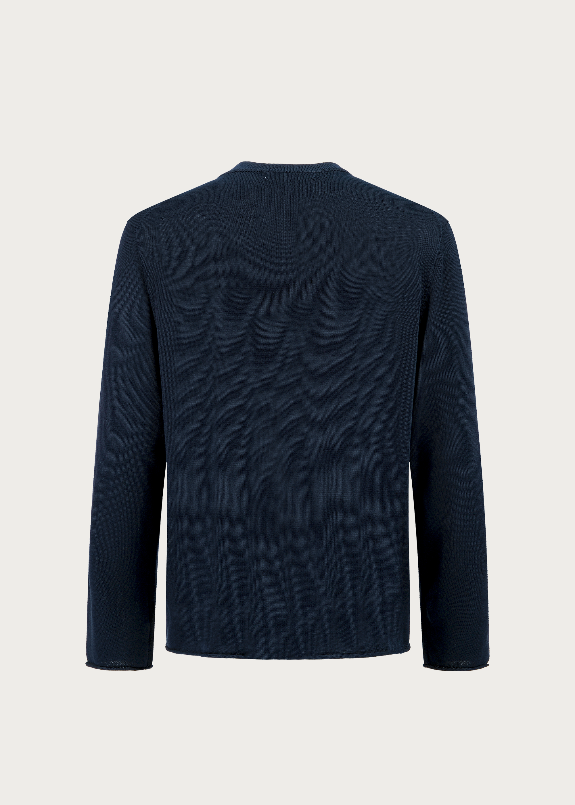 Crew-neck knit pullover Navy blue