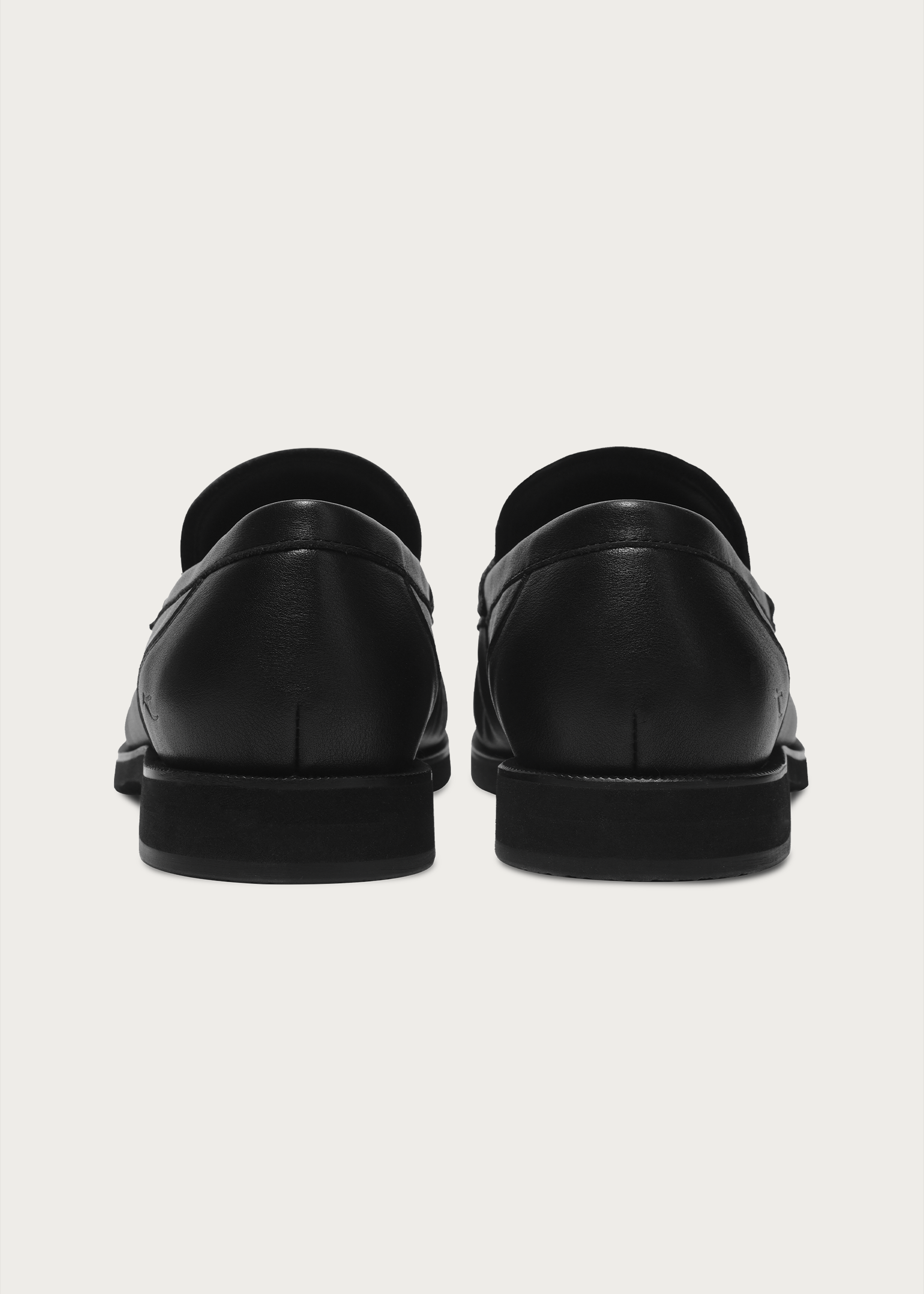 Milled Leather Loafers Black
