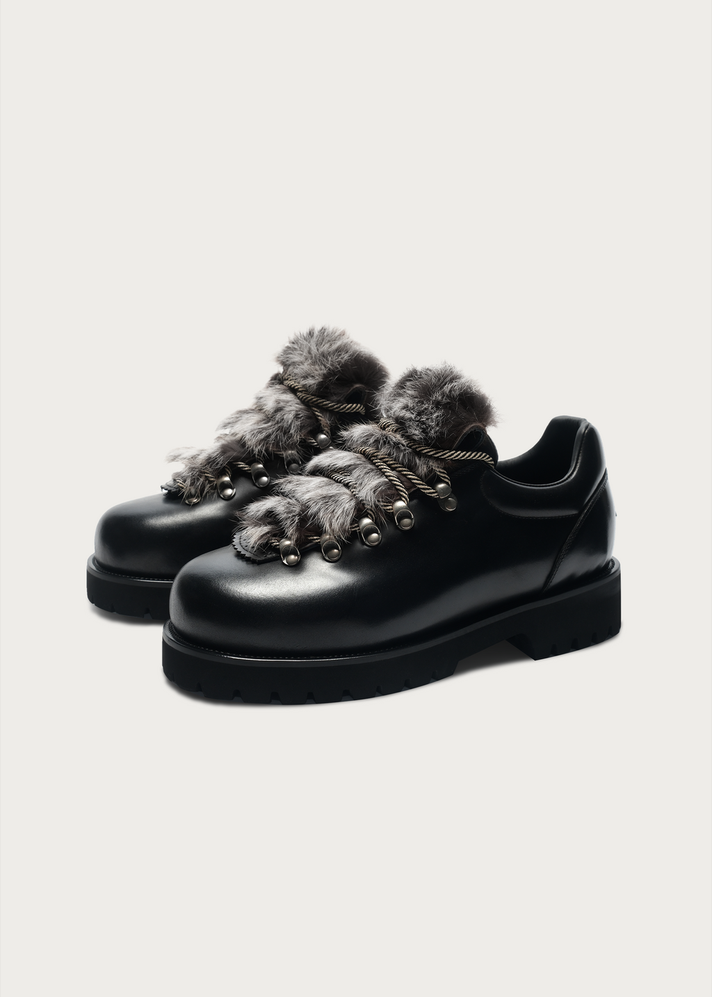 Rover Outdoor-Inspired Leather Sneakers Black