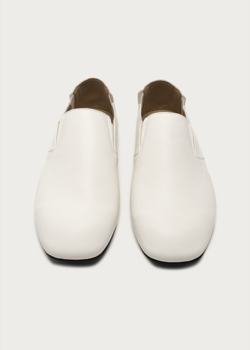 Slip-on leather loafers White