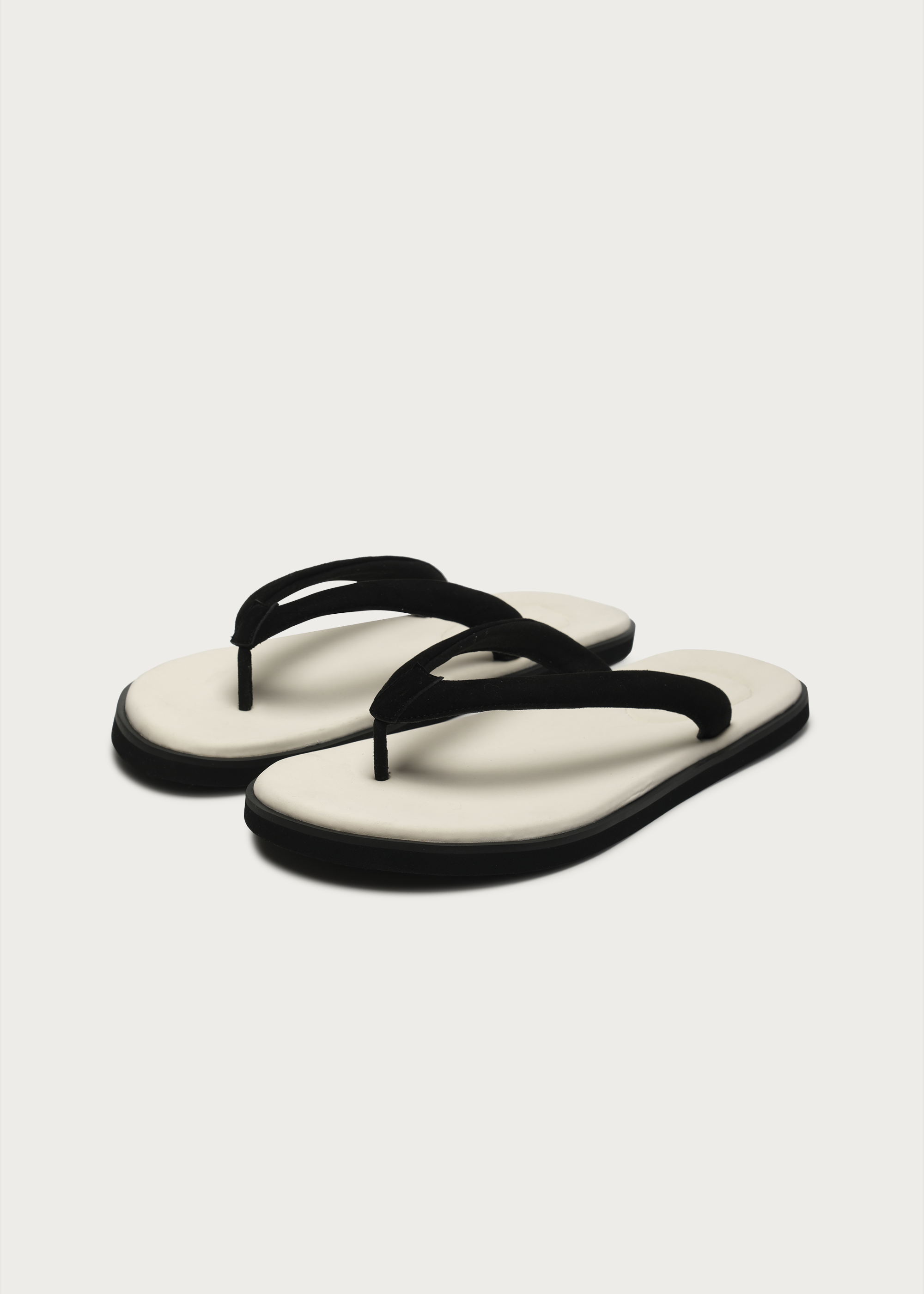 TerraHome Suede Flip-Flops White