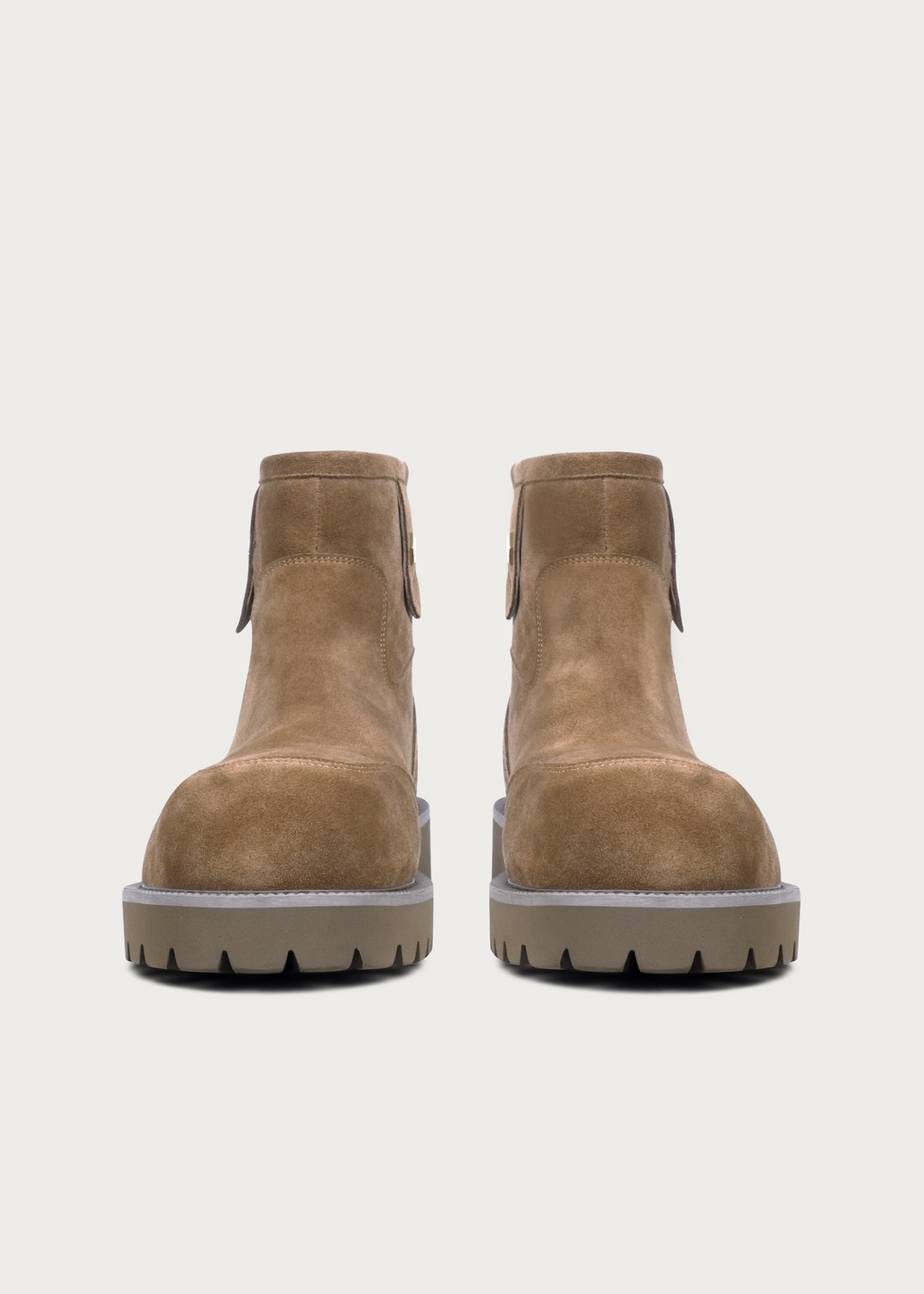 Fleece Mid-Top Snow Boots Light Coffee Brown