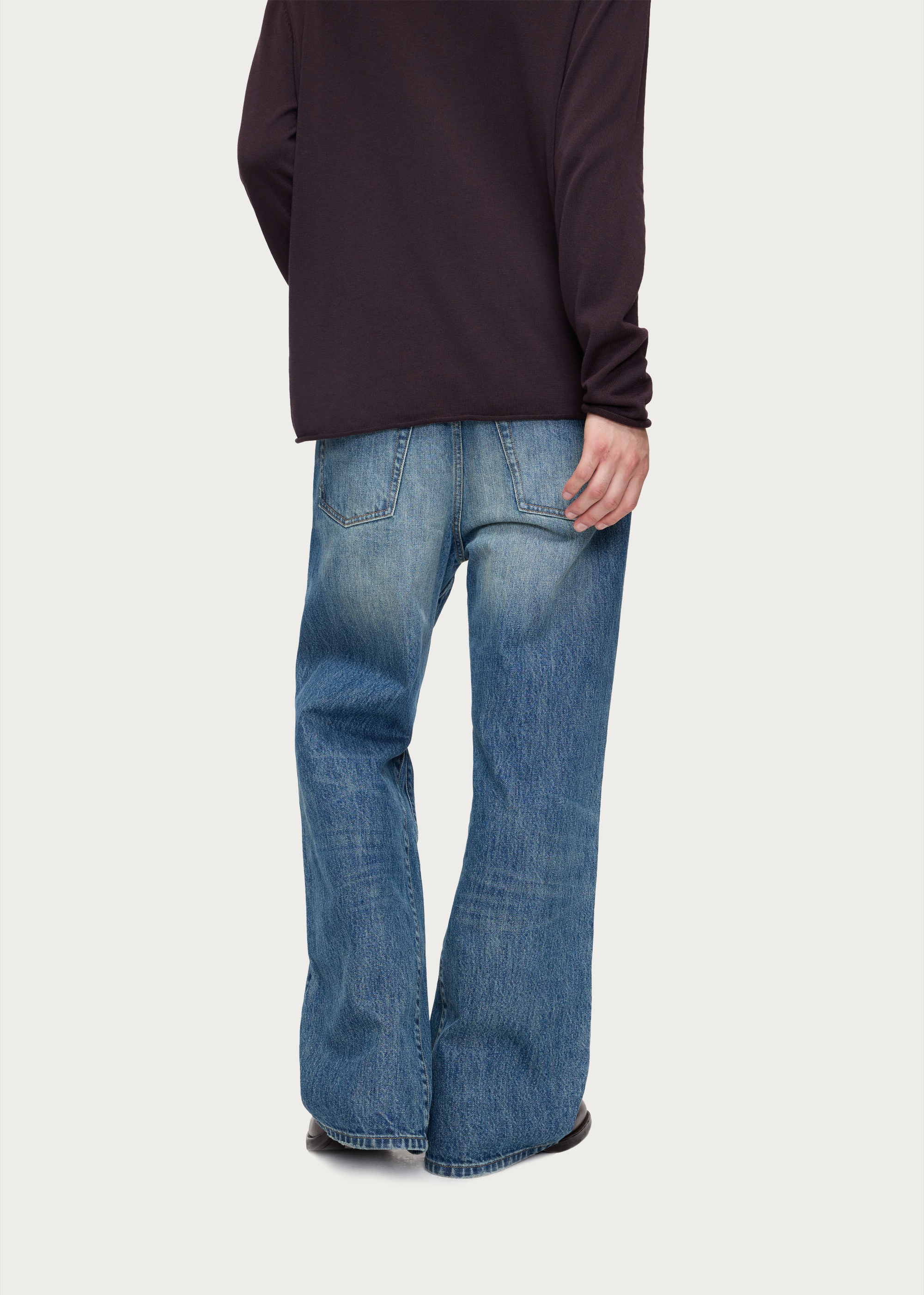 Washed Bootcut Jeans