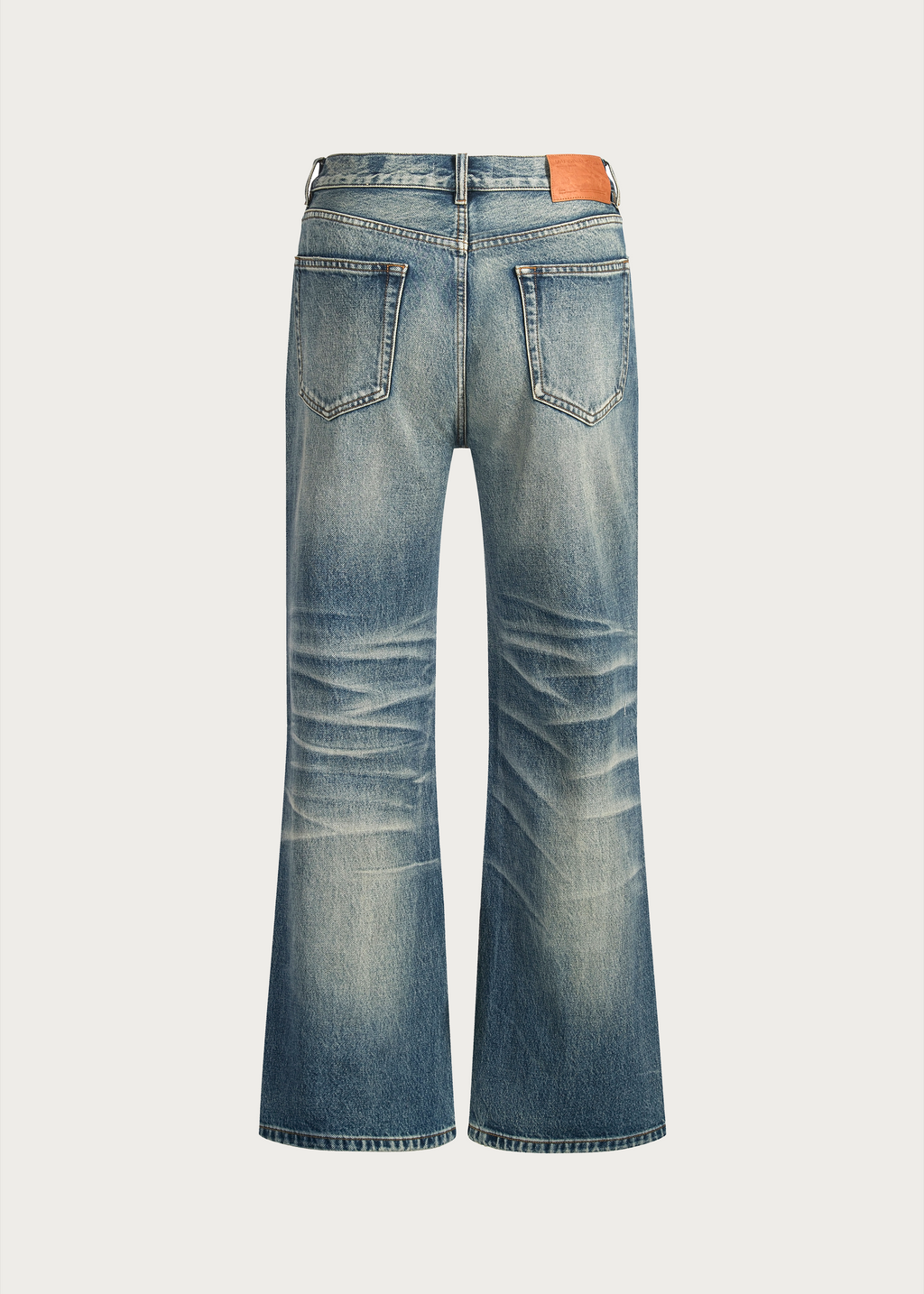 Retro Blue Light-Wash Bootcut Jeans