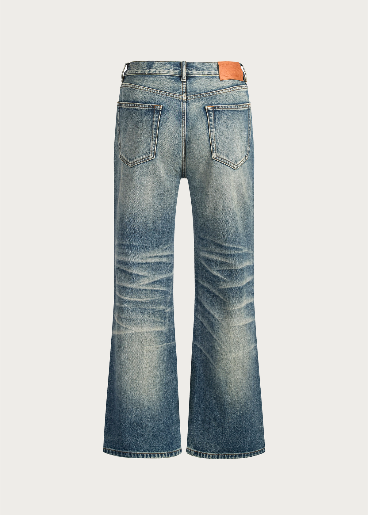 Retro Blue Light-Wash Bootcut Jeans