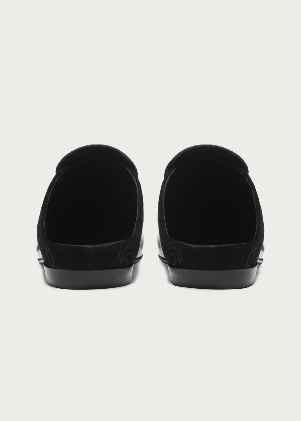 Flora Flower-Patterned Pointed Mules Black