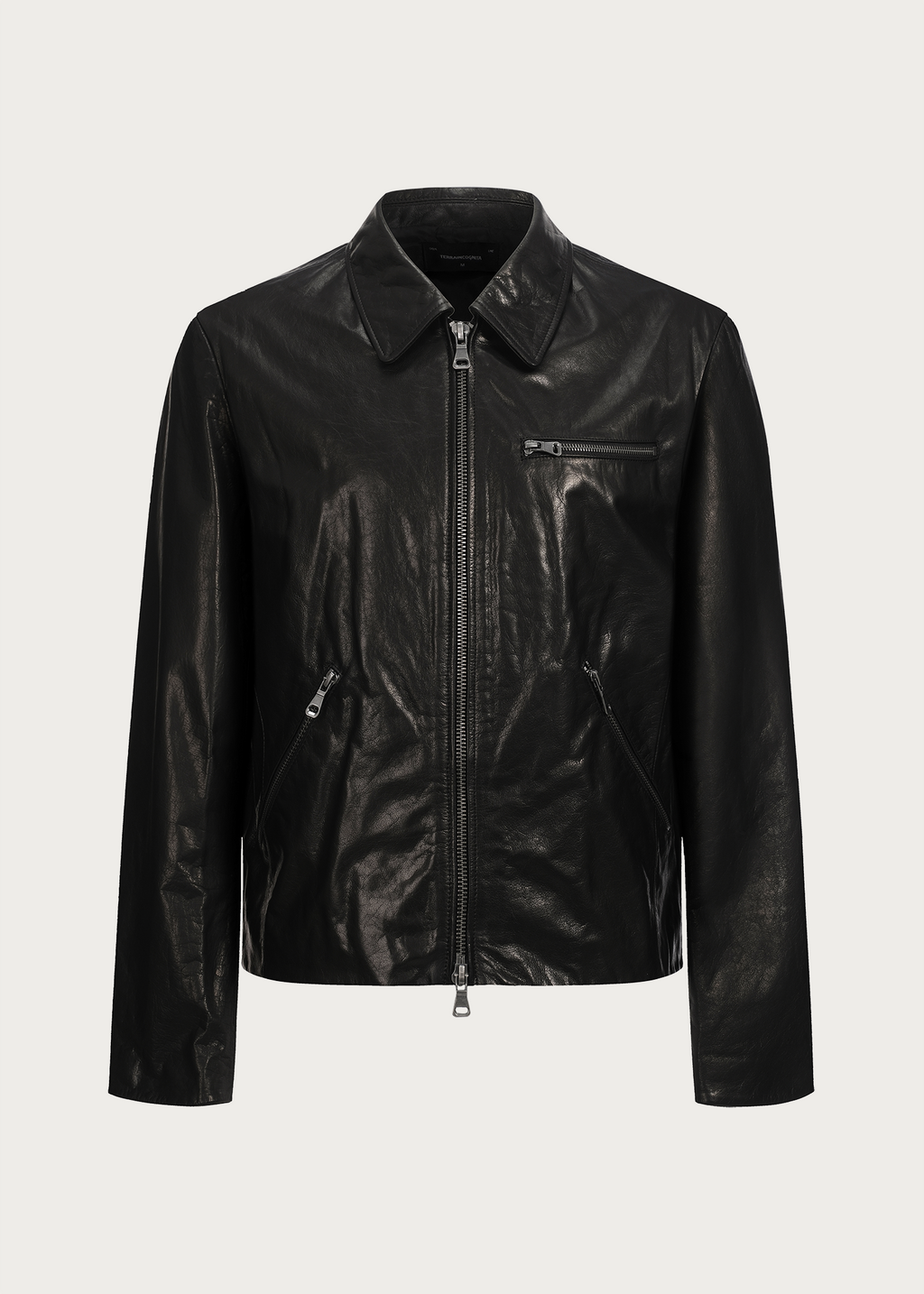 Vegetable-Tanned Leather Zipper Jacket