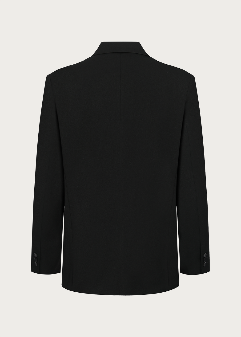 Notch Lapel Suit Blazer Black