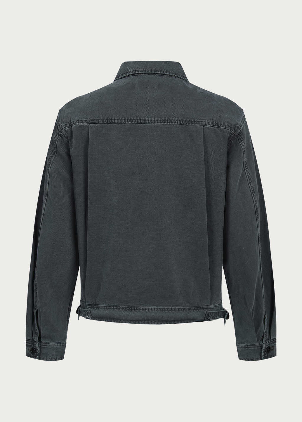 Twill Washed Denim Jacket Gray Green