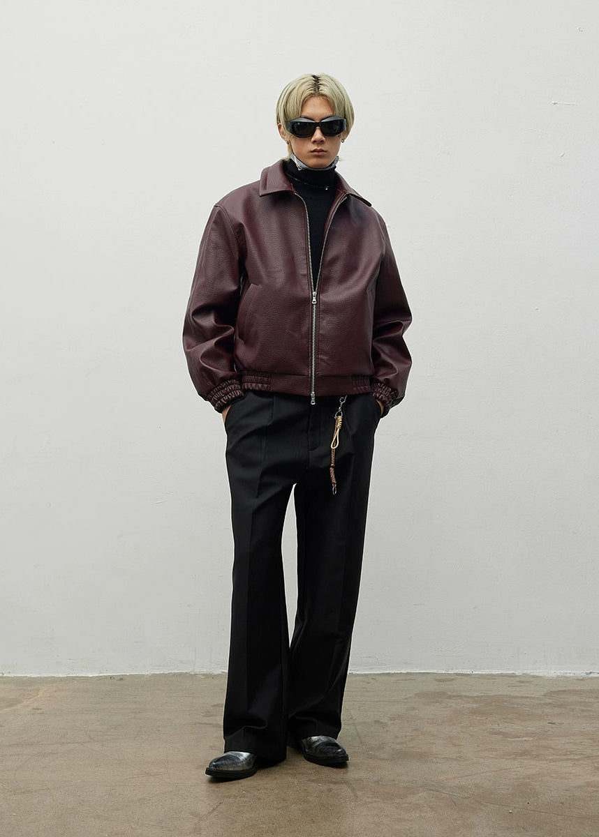 Three-Dimensional Rope-Decorated Straight-Leg Trousers