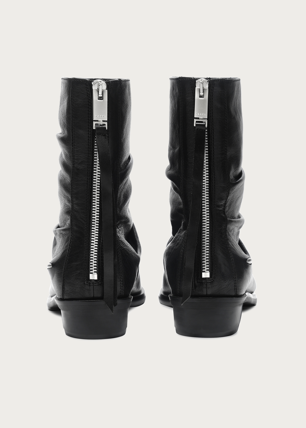 Riven Full-Grain Horsehide Ankle Boots Black