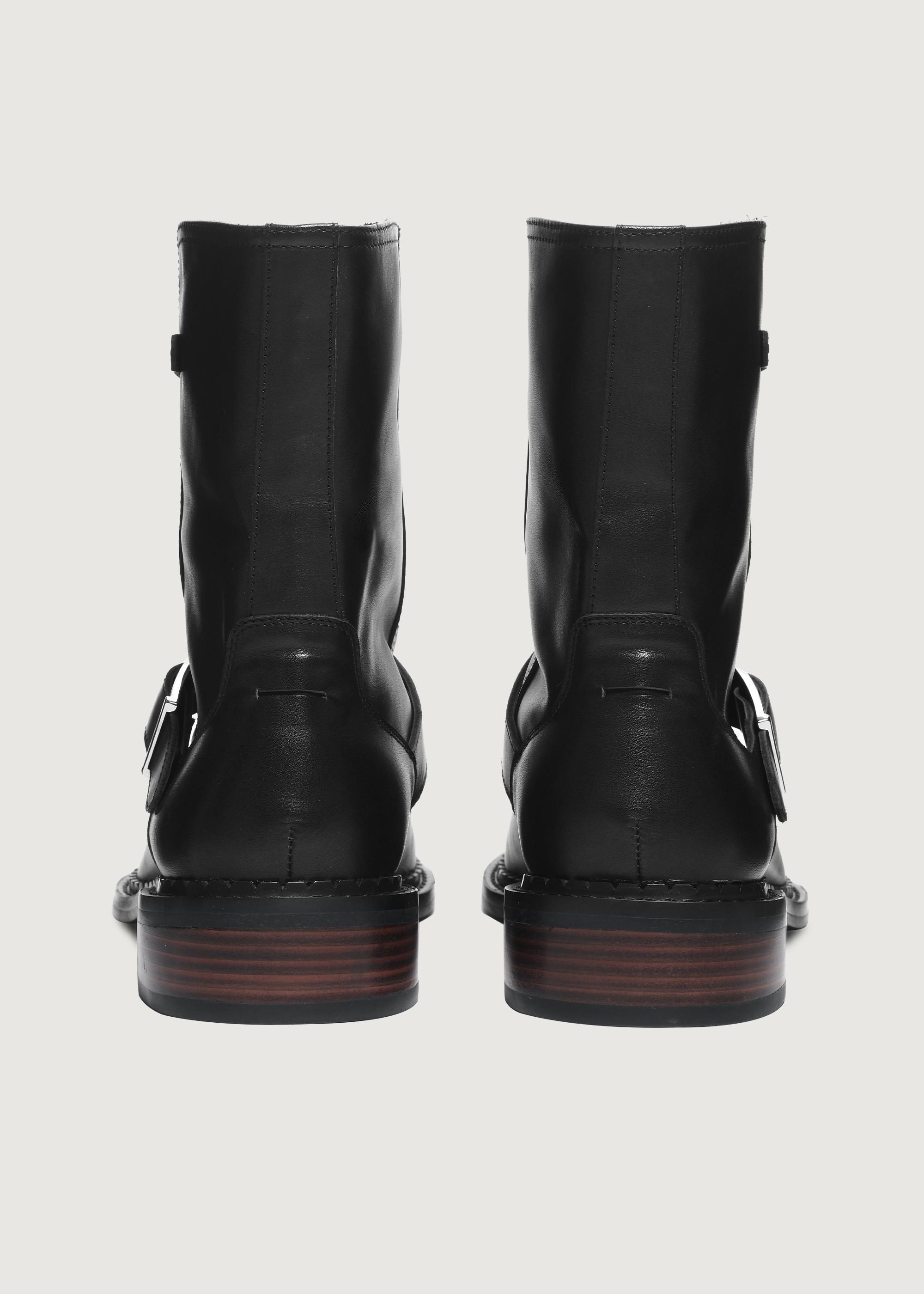 Chelsea Wood-grain heel Black