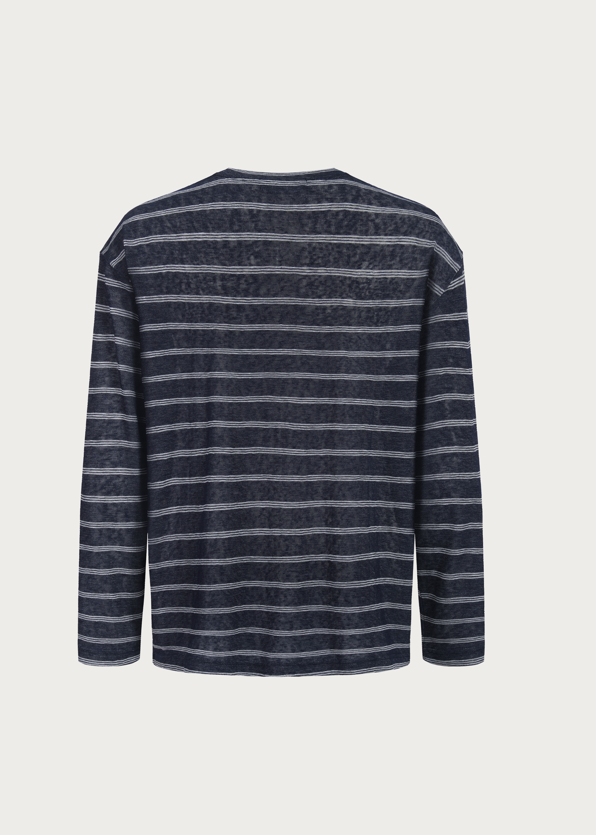Basic Long-Sleeve Striped T-Shirt Blue