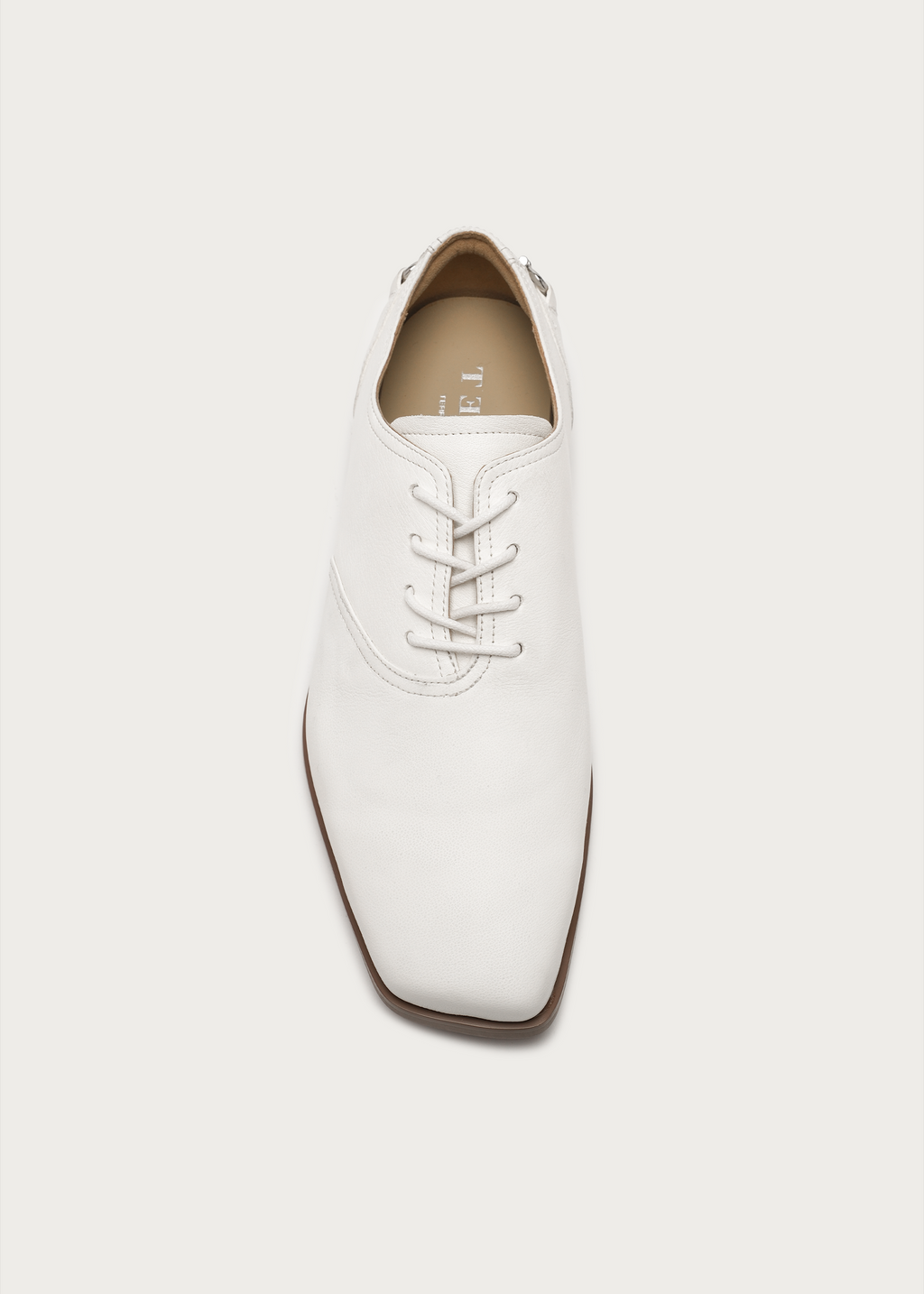 Vesper Metal-Buckle Derby Shoes White