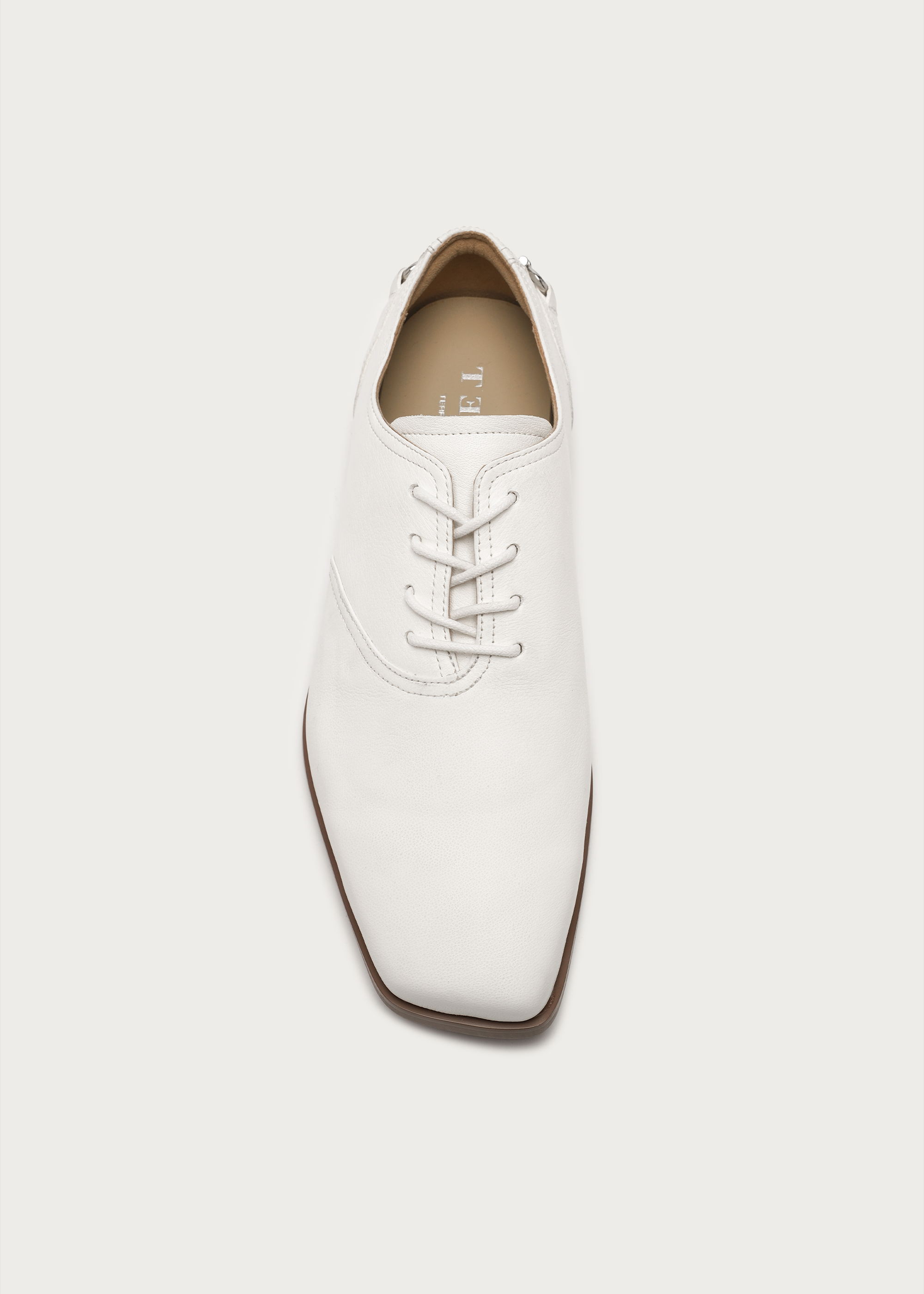Vesper Metal-Buckle Derby Shoes White