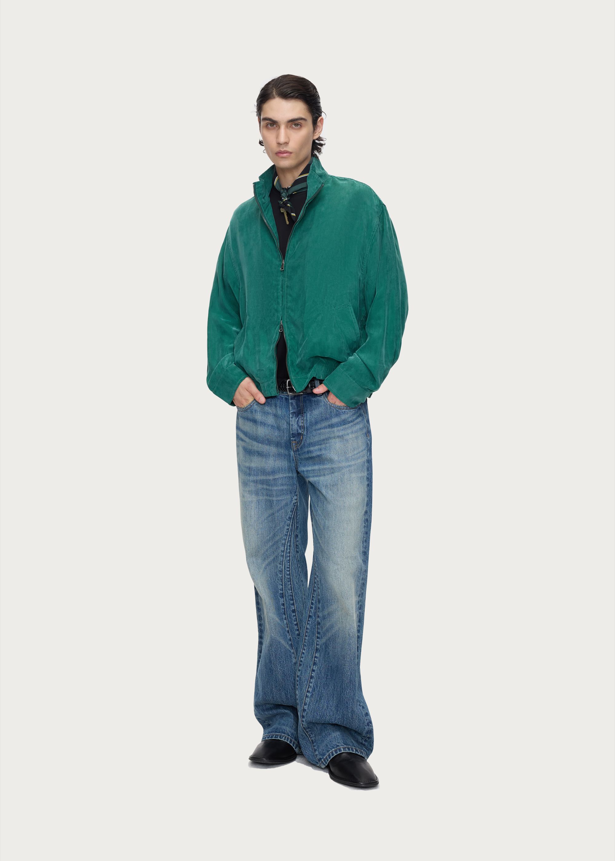 Washed Bootcut Jeans