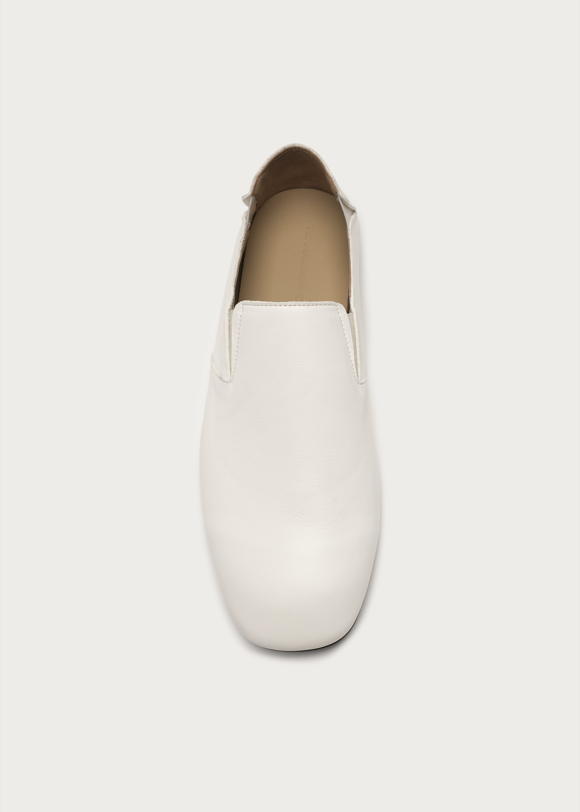 Slip-on leather loafers White