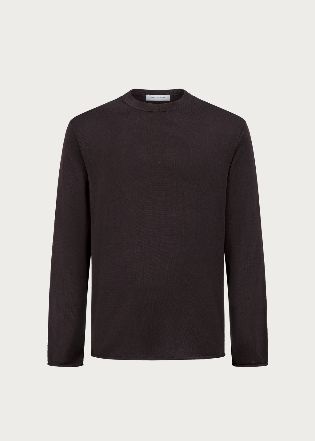 Crew-neck knit pullover Deep red