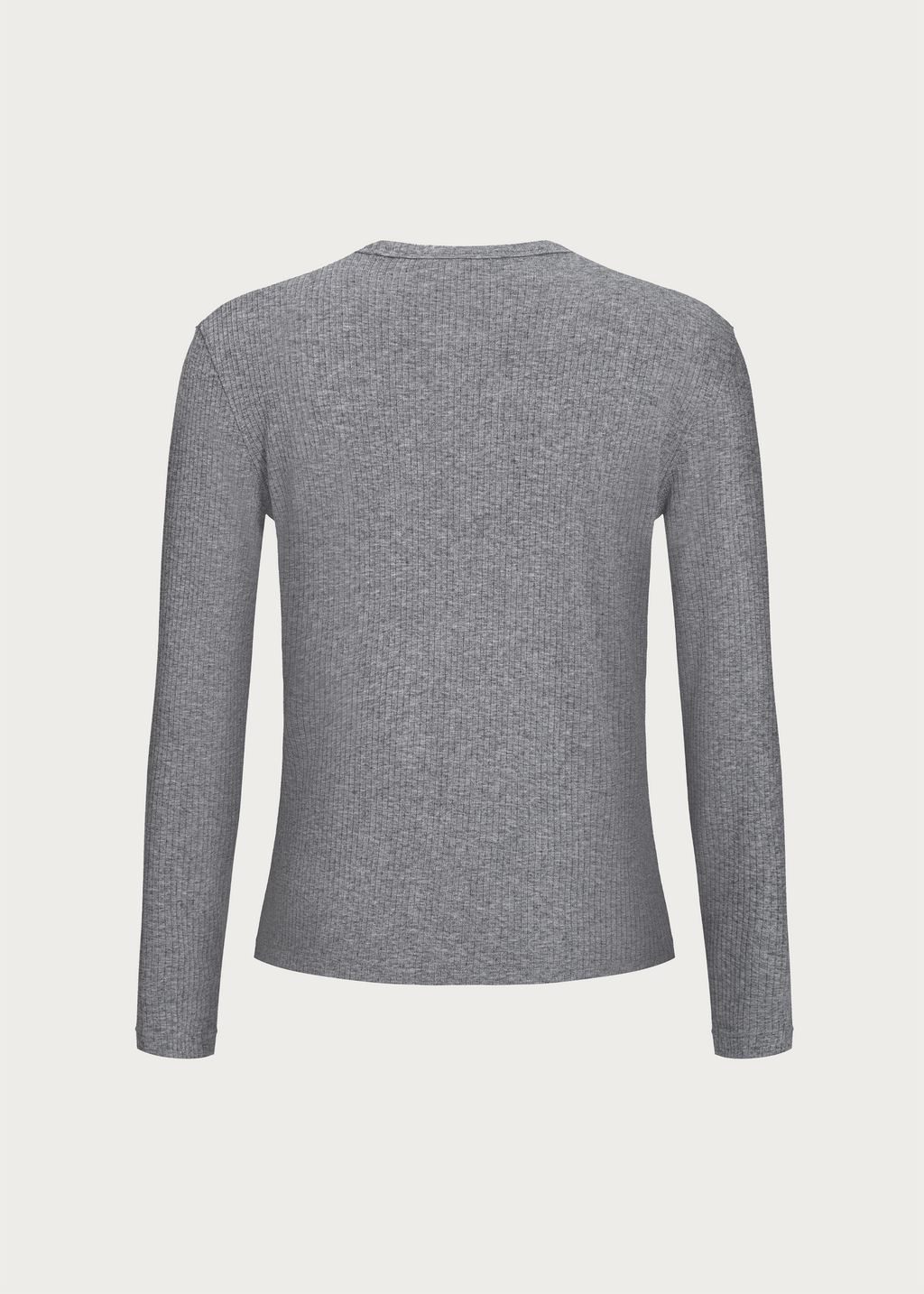 Stretchy Crew-Neck Long-Sleeve Base Layer T-Shirt Grey