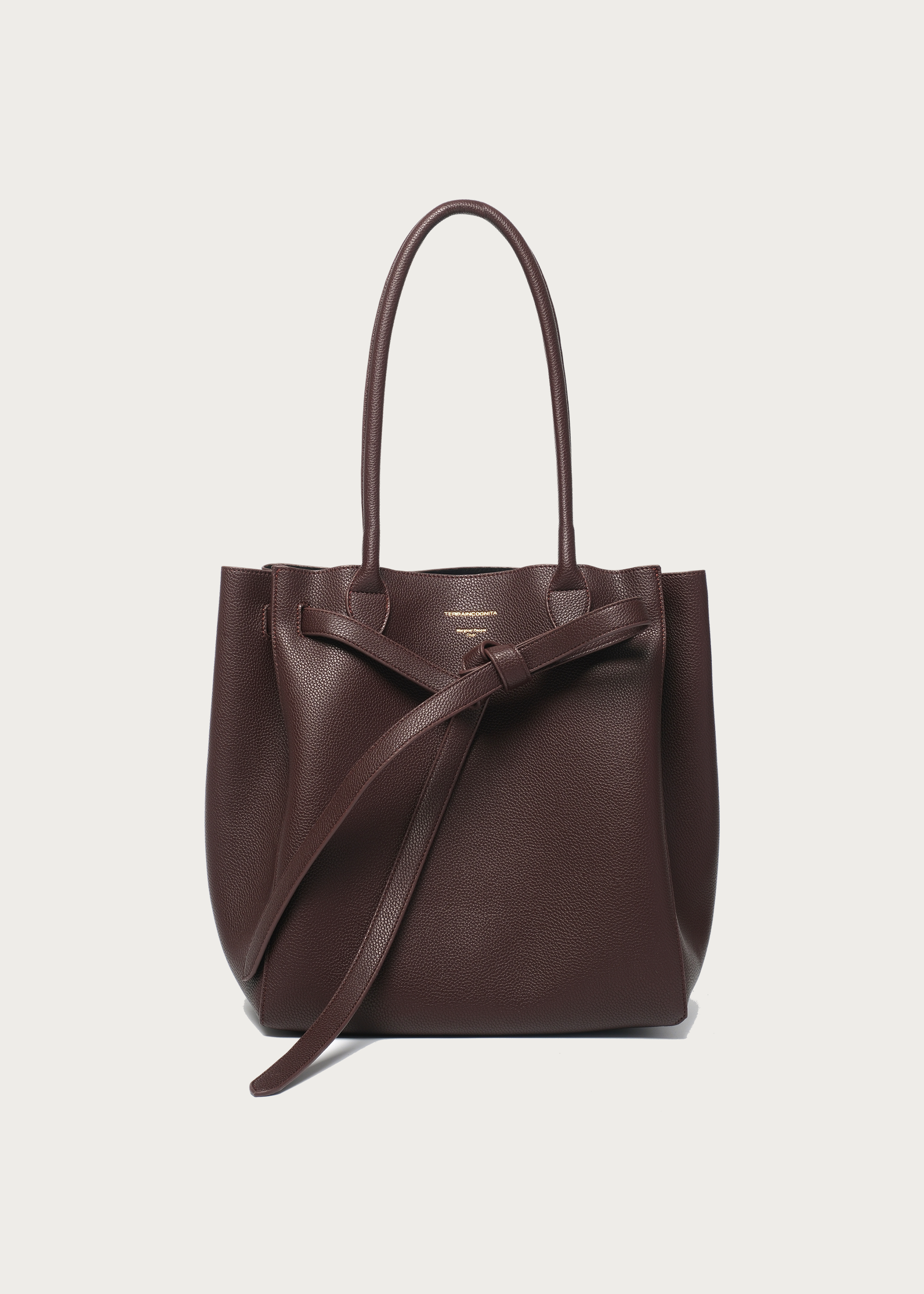 Lychee-Grain Microfiber Leather Large-Capacity Tote Bag Red