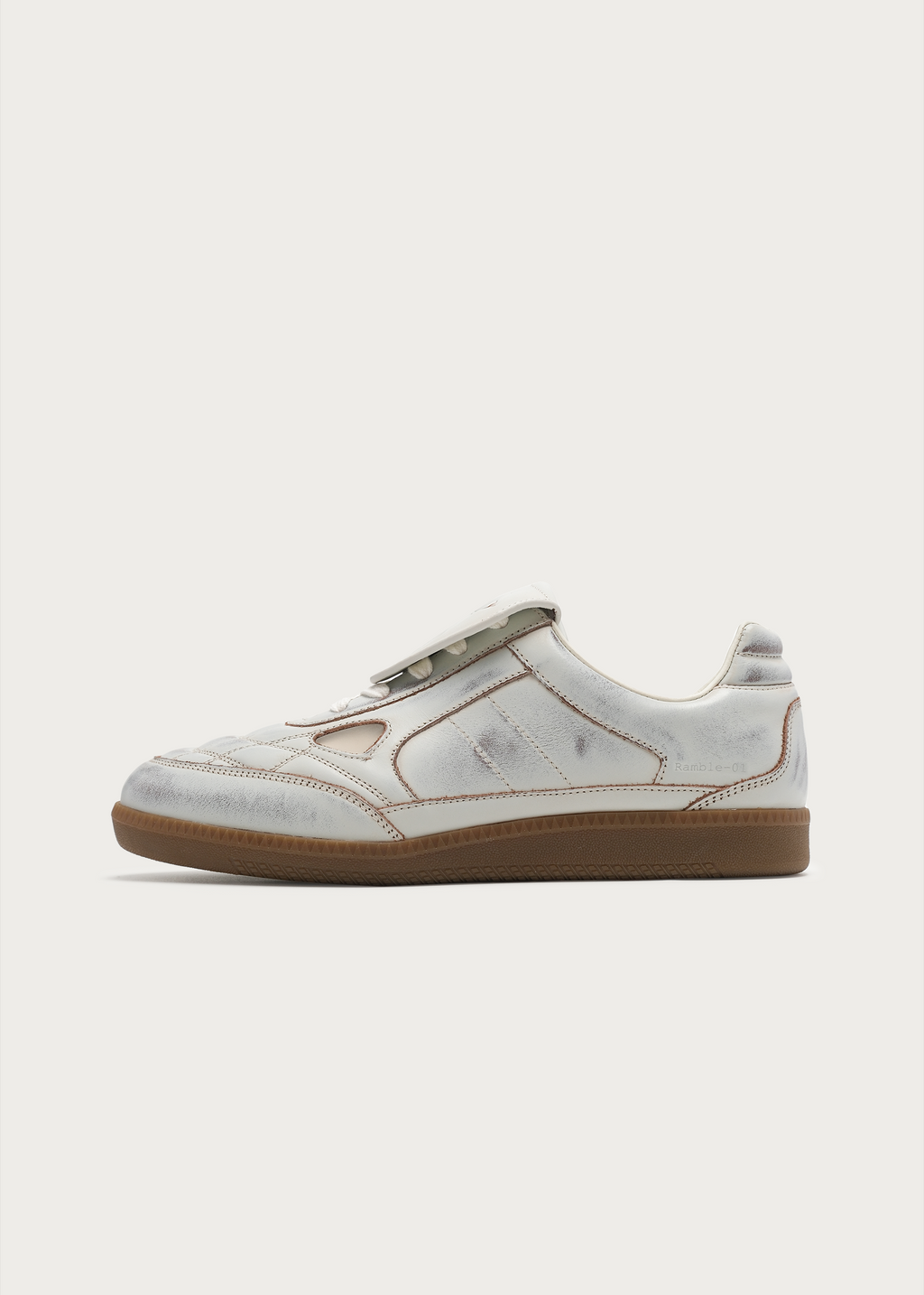 Ramble Sneakers Textured Distressed white