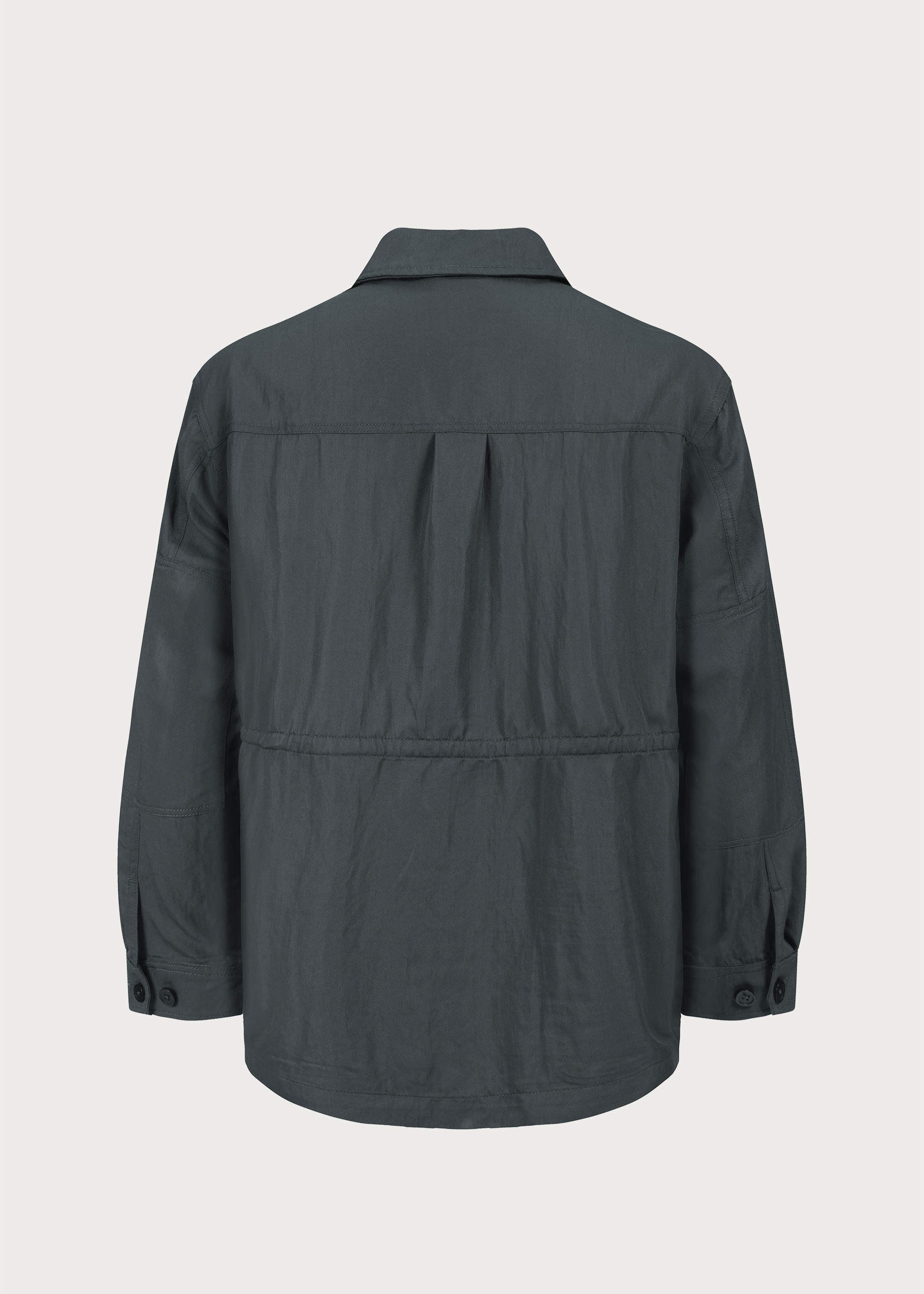 Four-Pocket Draped Lapel Jacket