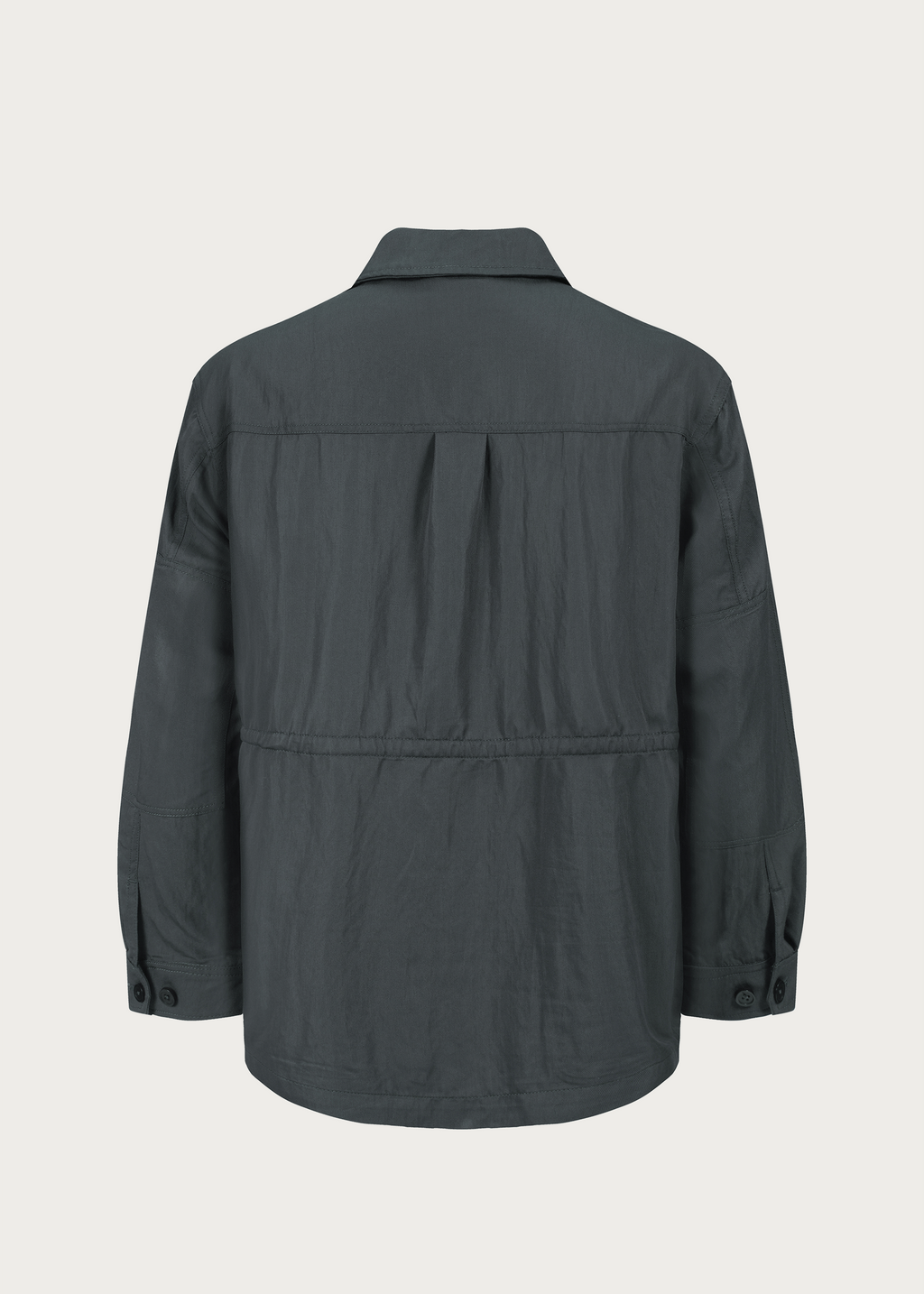 Four-Pocket Draped Lapel Jacket