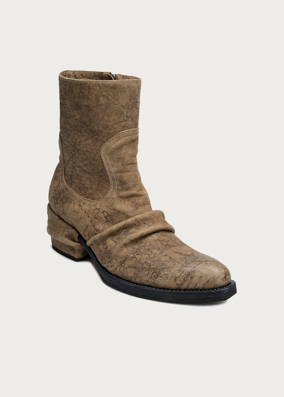 Roux Ruched Washed Horsehide Boots