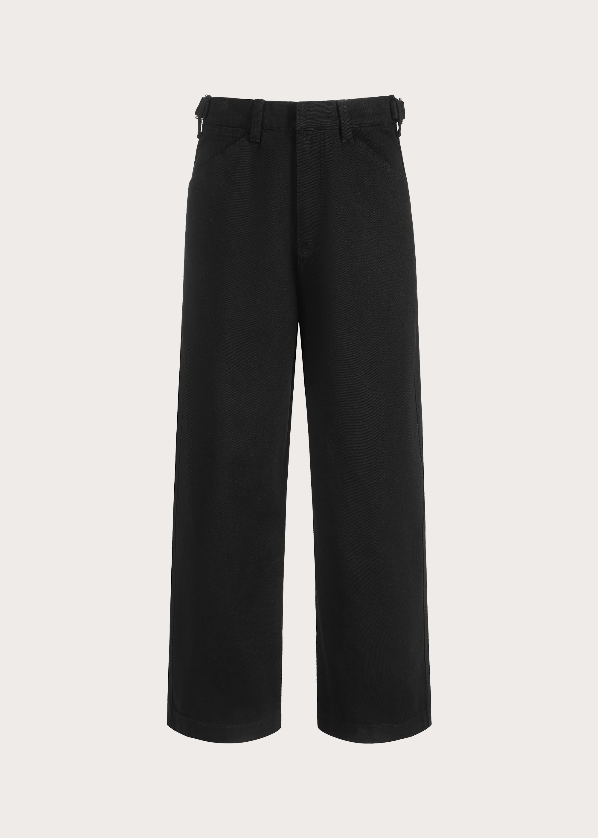 Loose-fitting jeans with an adjustable waistband Black