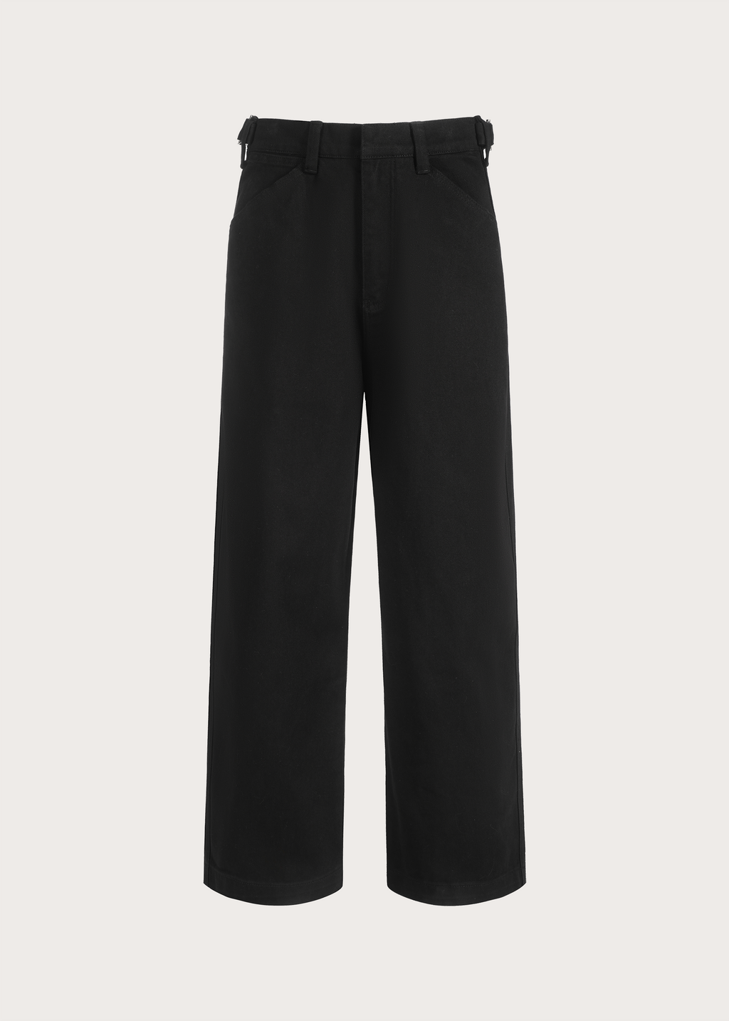 Loose-Fit Adjustable-Waistband Jeans Black