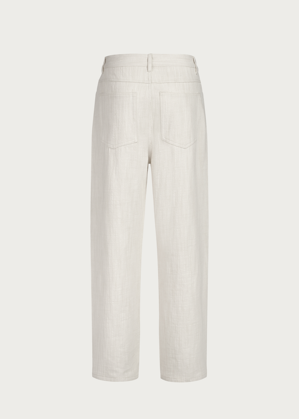 Textured Wool-Blend Casual Trousers