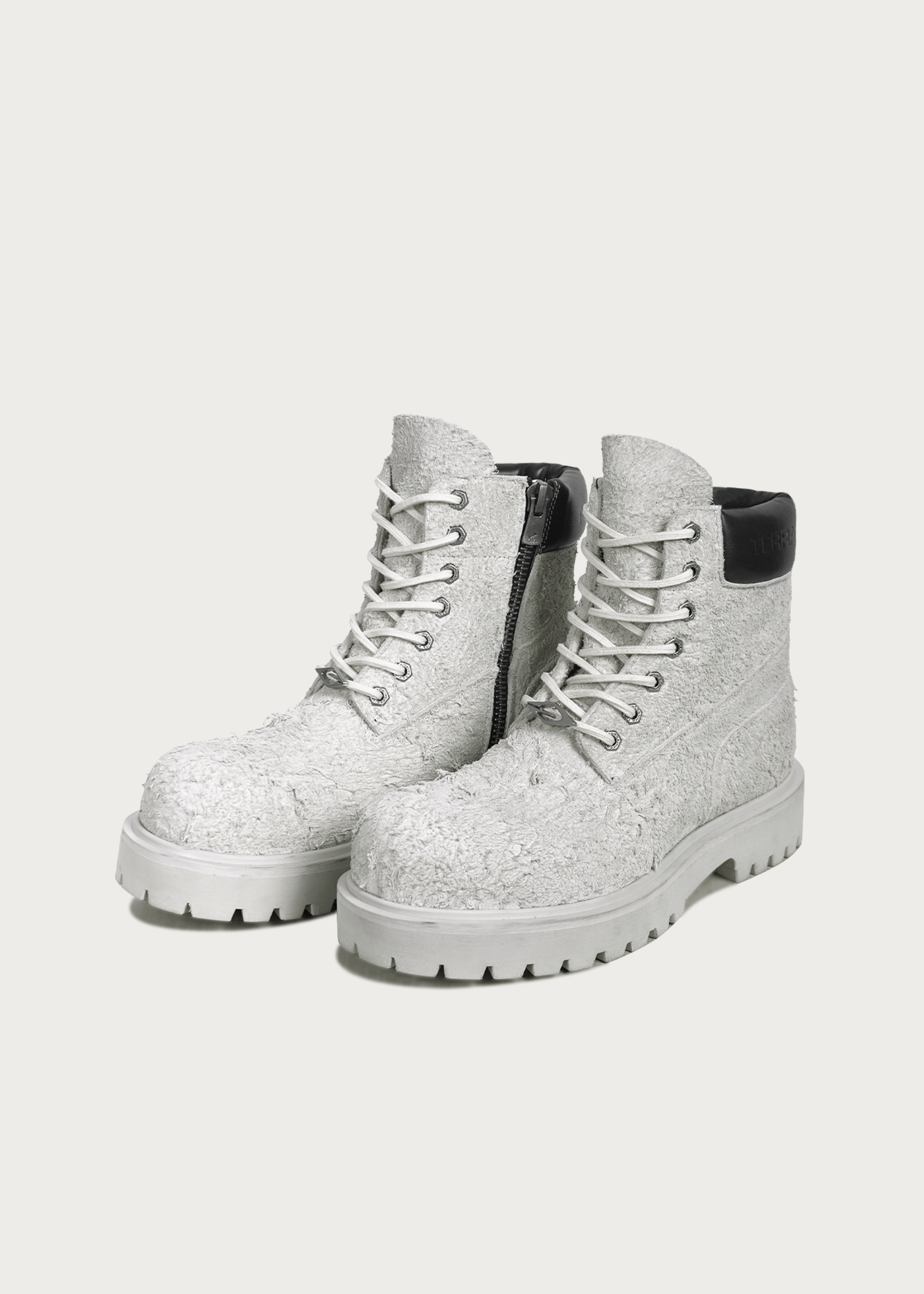 Workwear Suede leather boots Cloud gray