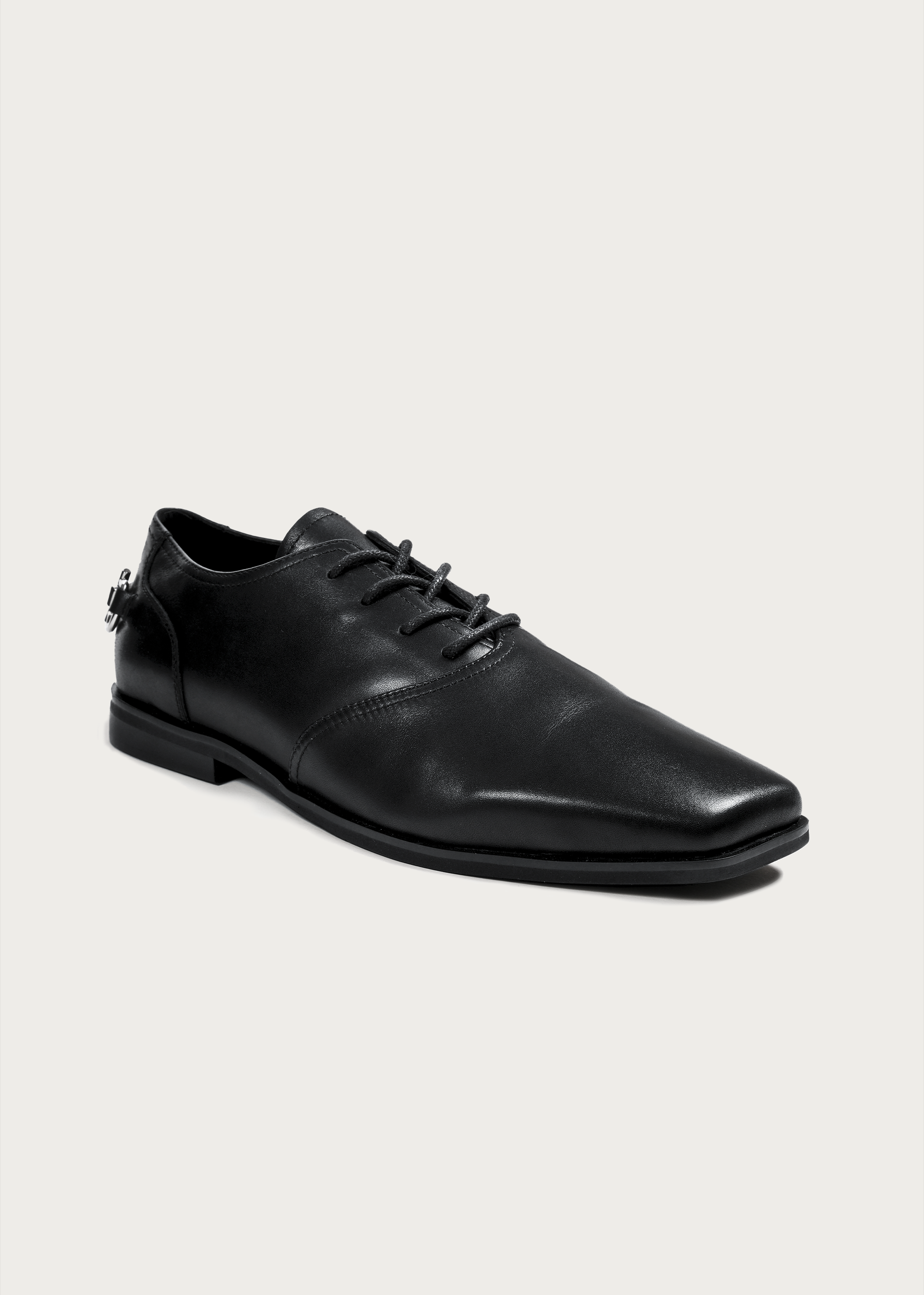 Vesper Metal-Buckle Derby Shoes Black