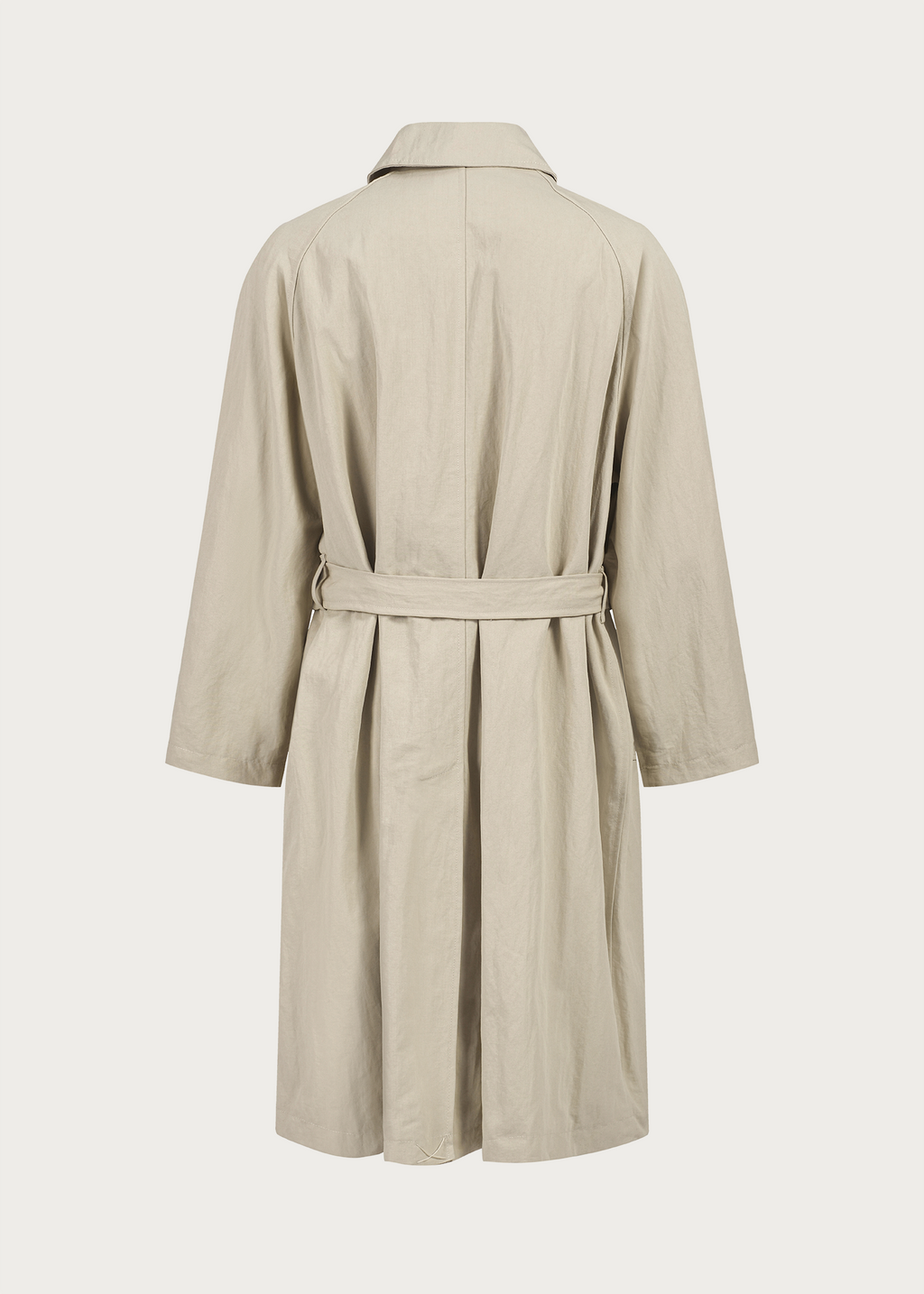 Long Lapel Trench Coat Khaki