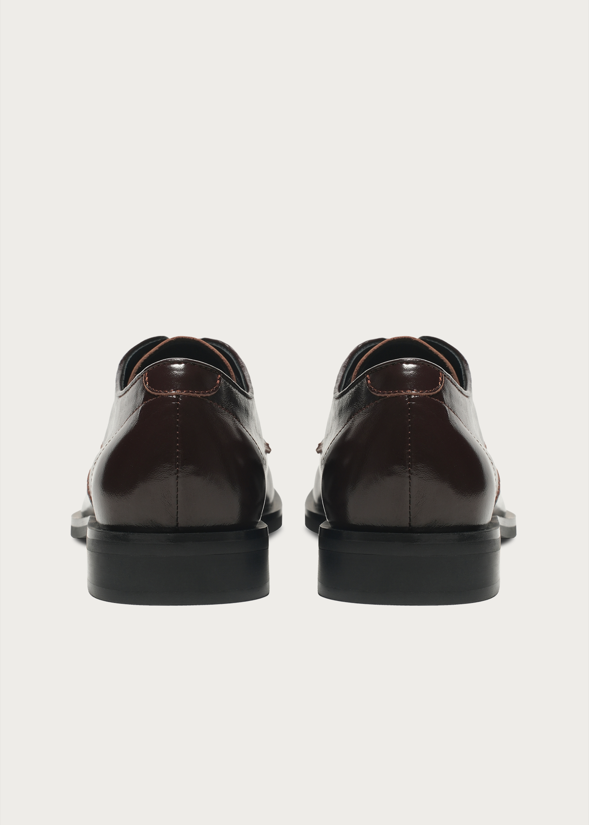 Leather Derby shoes Chocolate brown