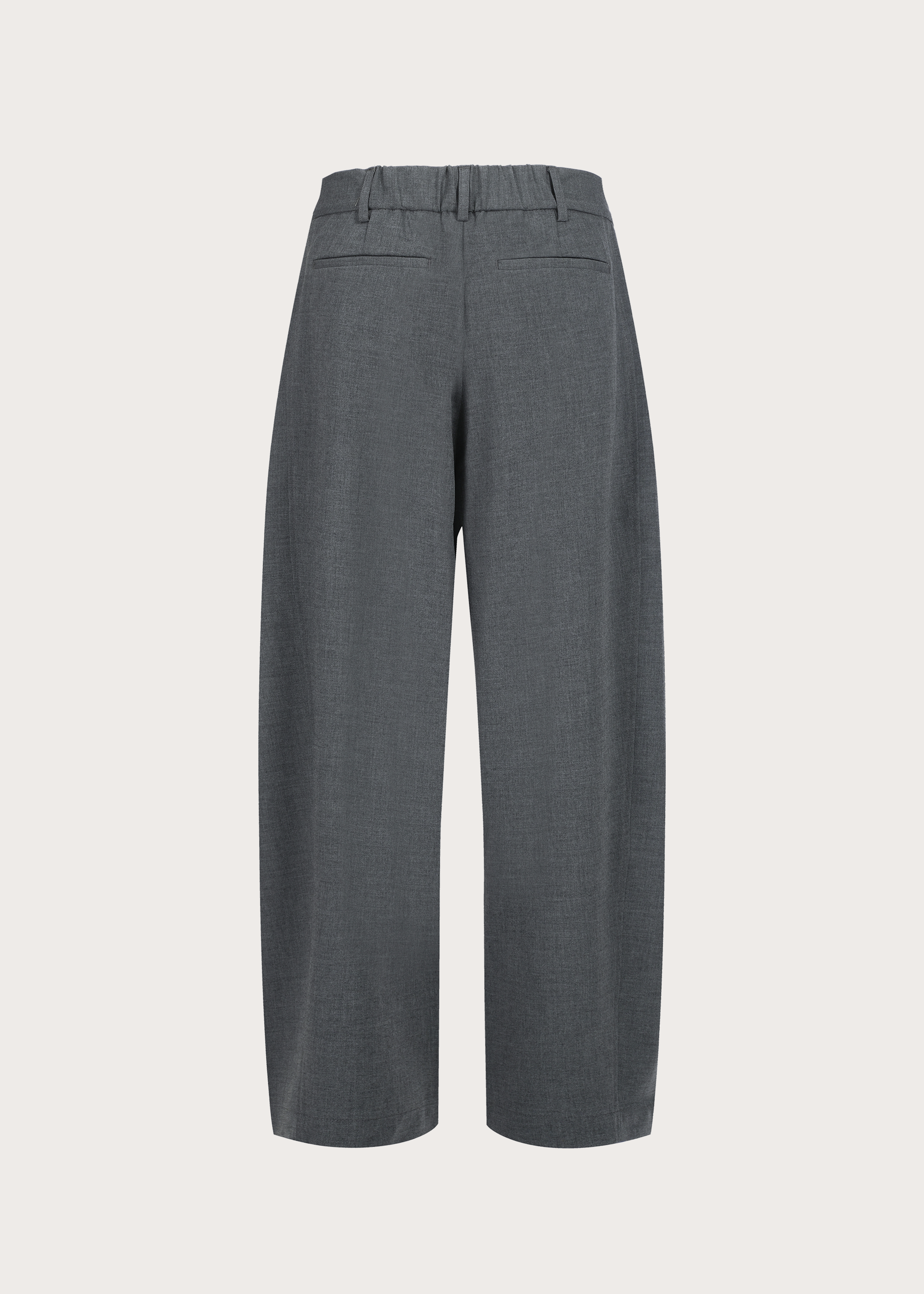 Drapey Wool-Blend Pleated Trousers Grey
