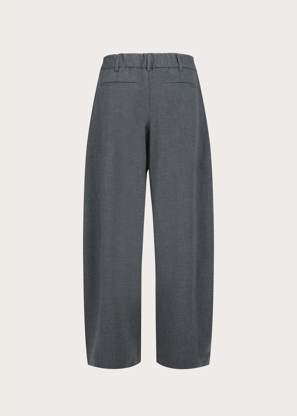 Drapey Wool-Blend Pleated Trousers Grey