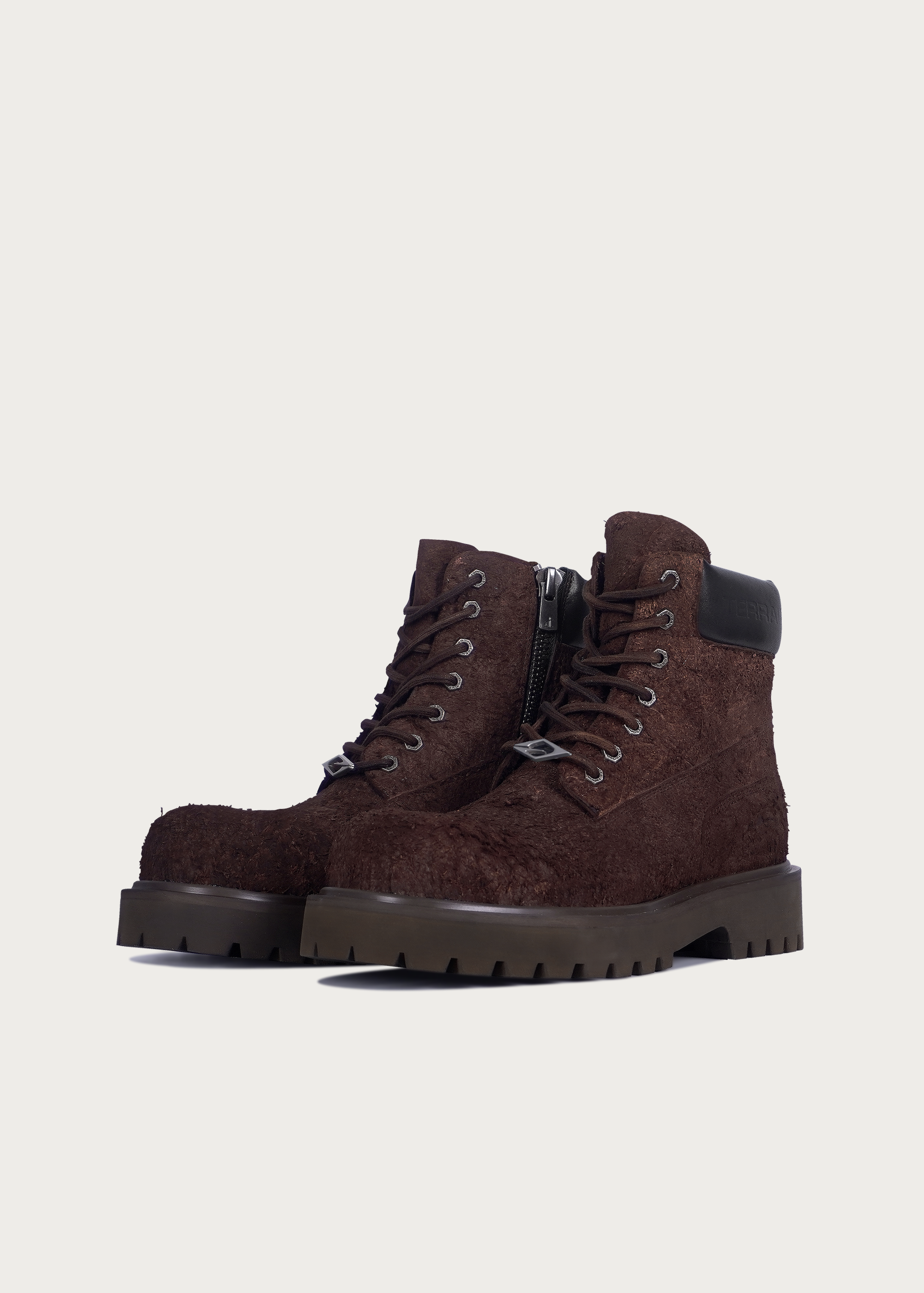 Workwear Suede leather boots Brownish red