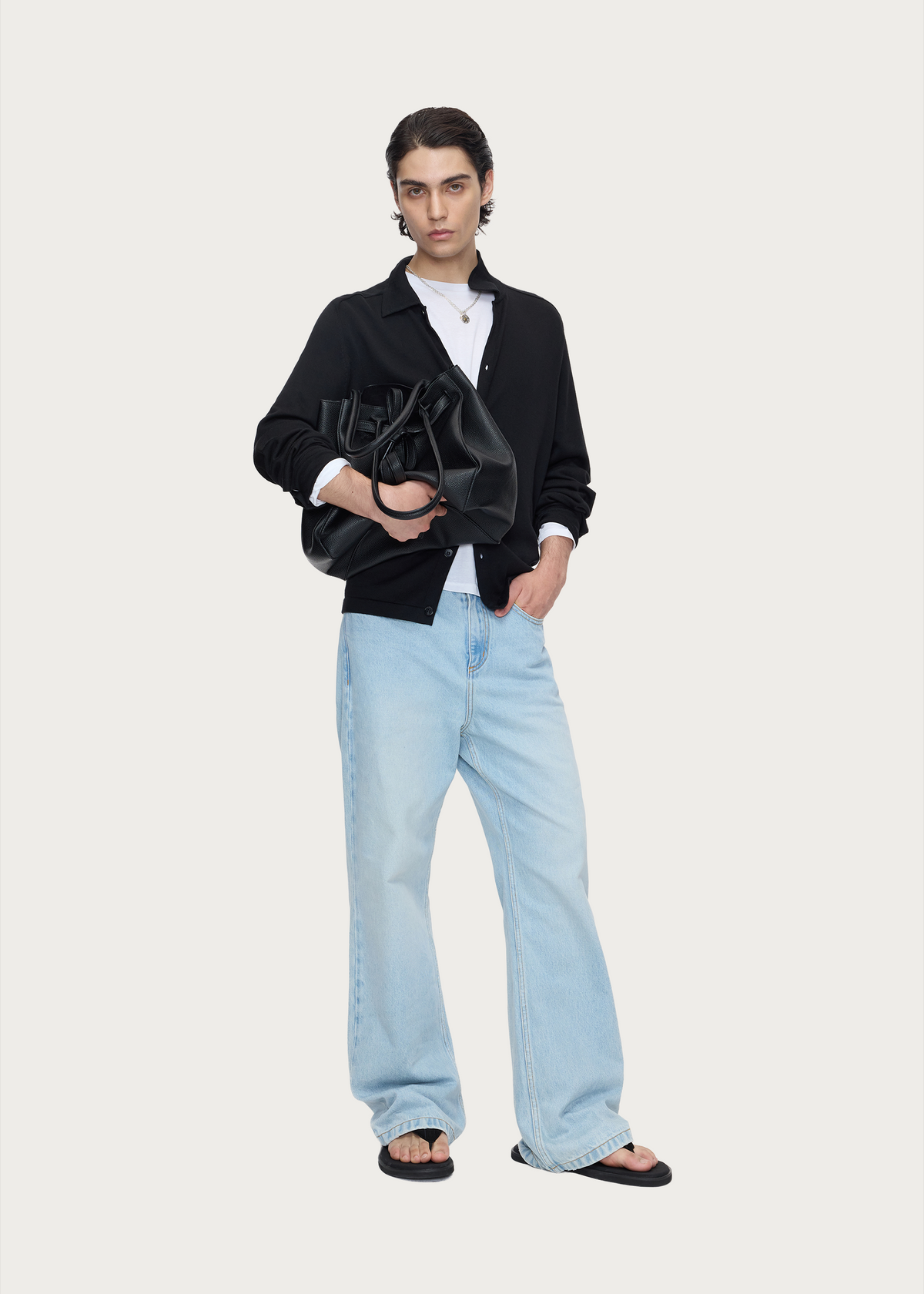 Modal-Blend Polo Cardigan