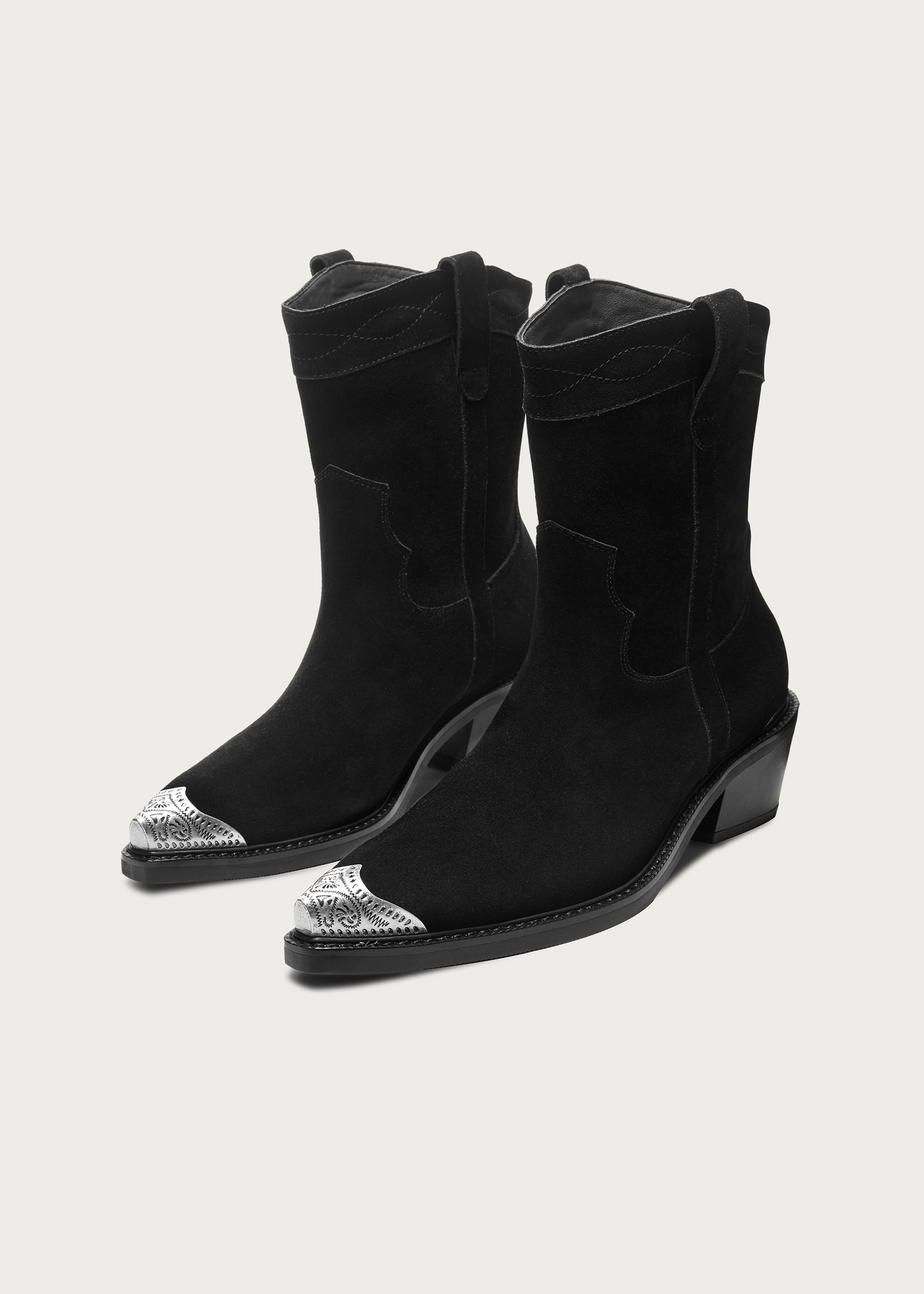 Western Cowboy-Style Ankle Boots