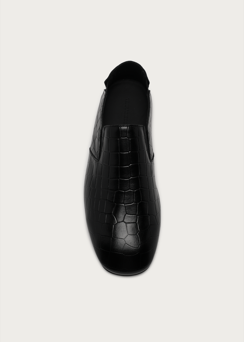 Rune Embossed Leather Loafers Black