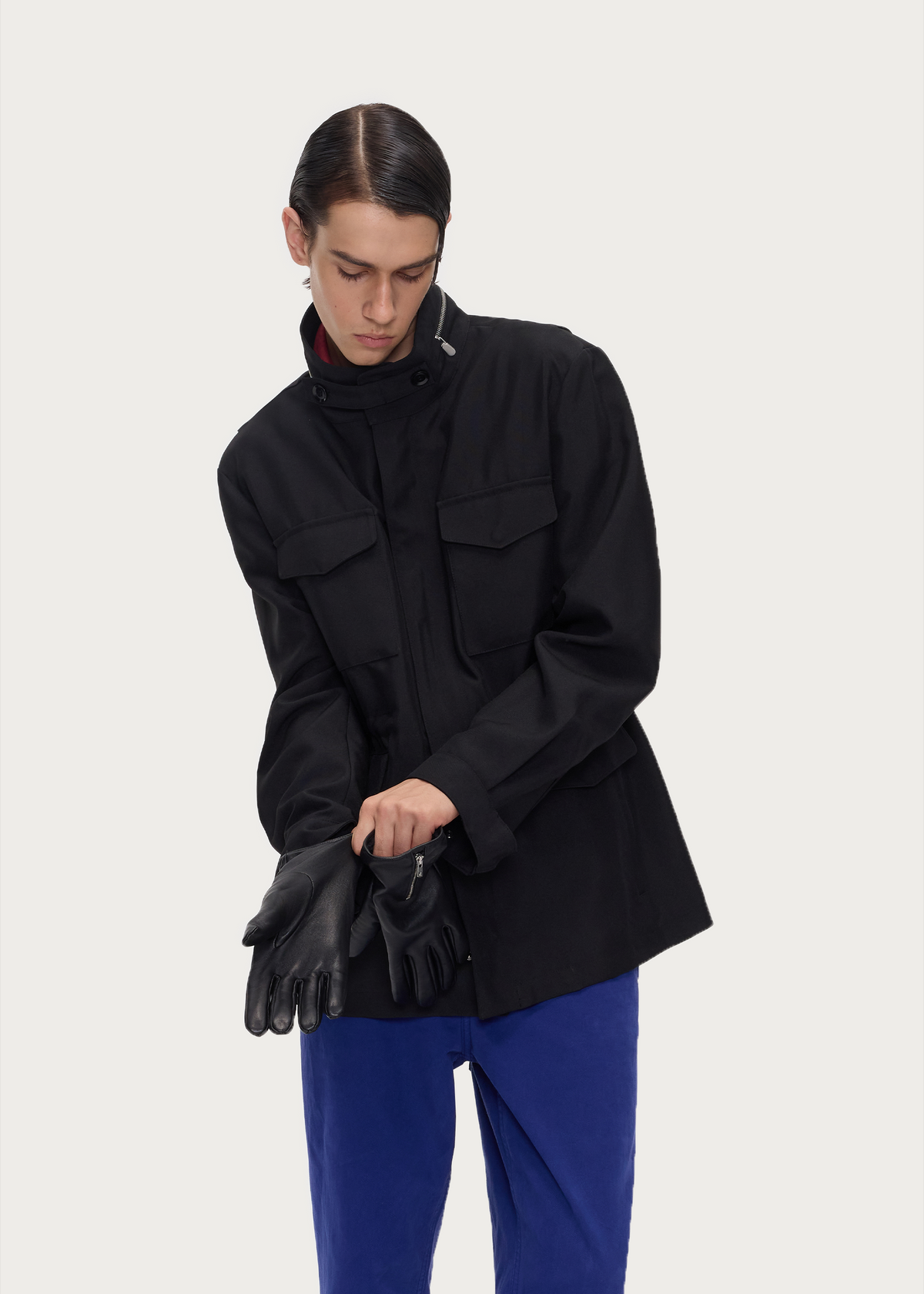 Multi-Pocket Stand-Collar Jacket