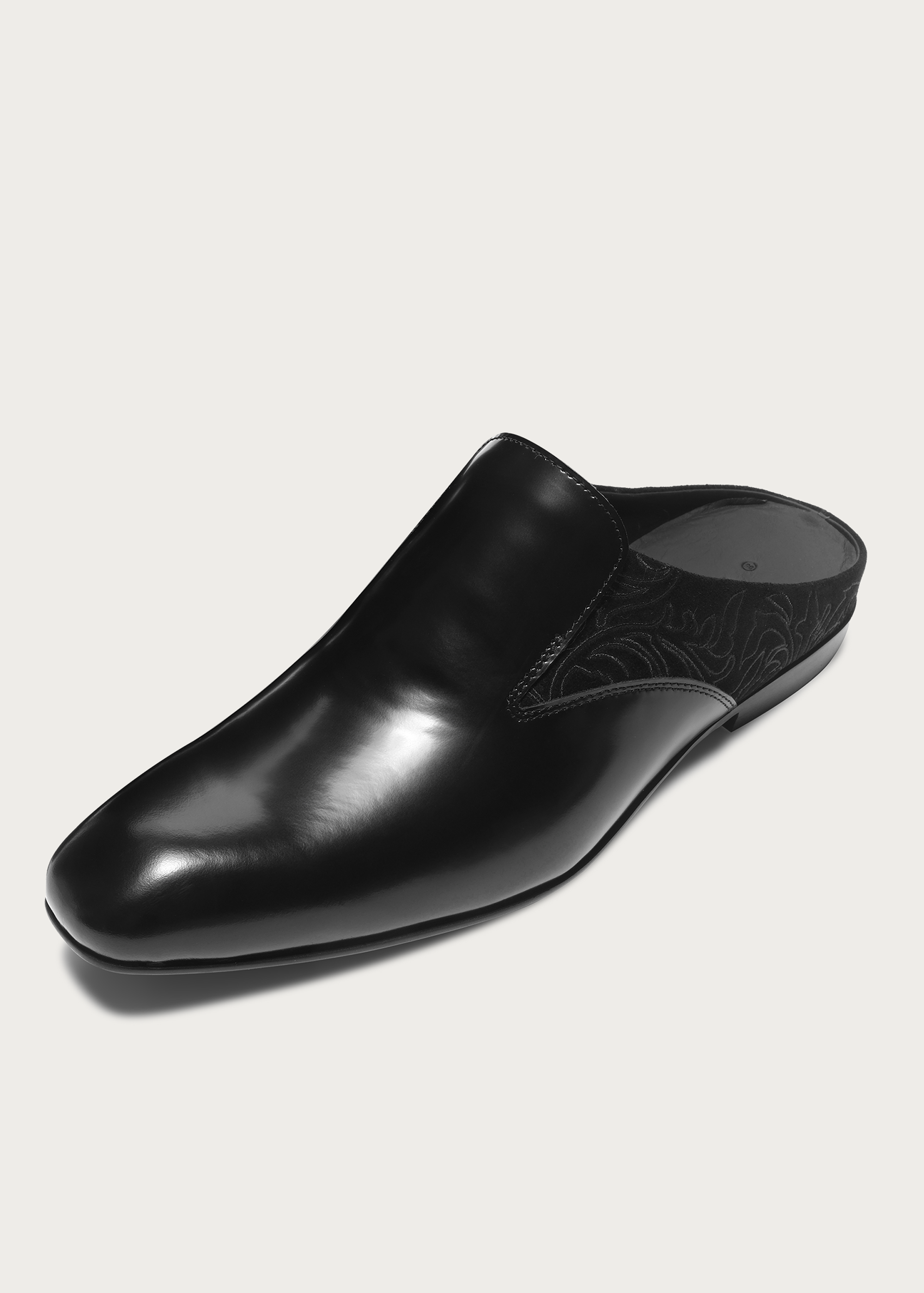 Chelsea Mules Flower-patterned pointed Black