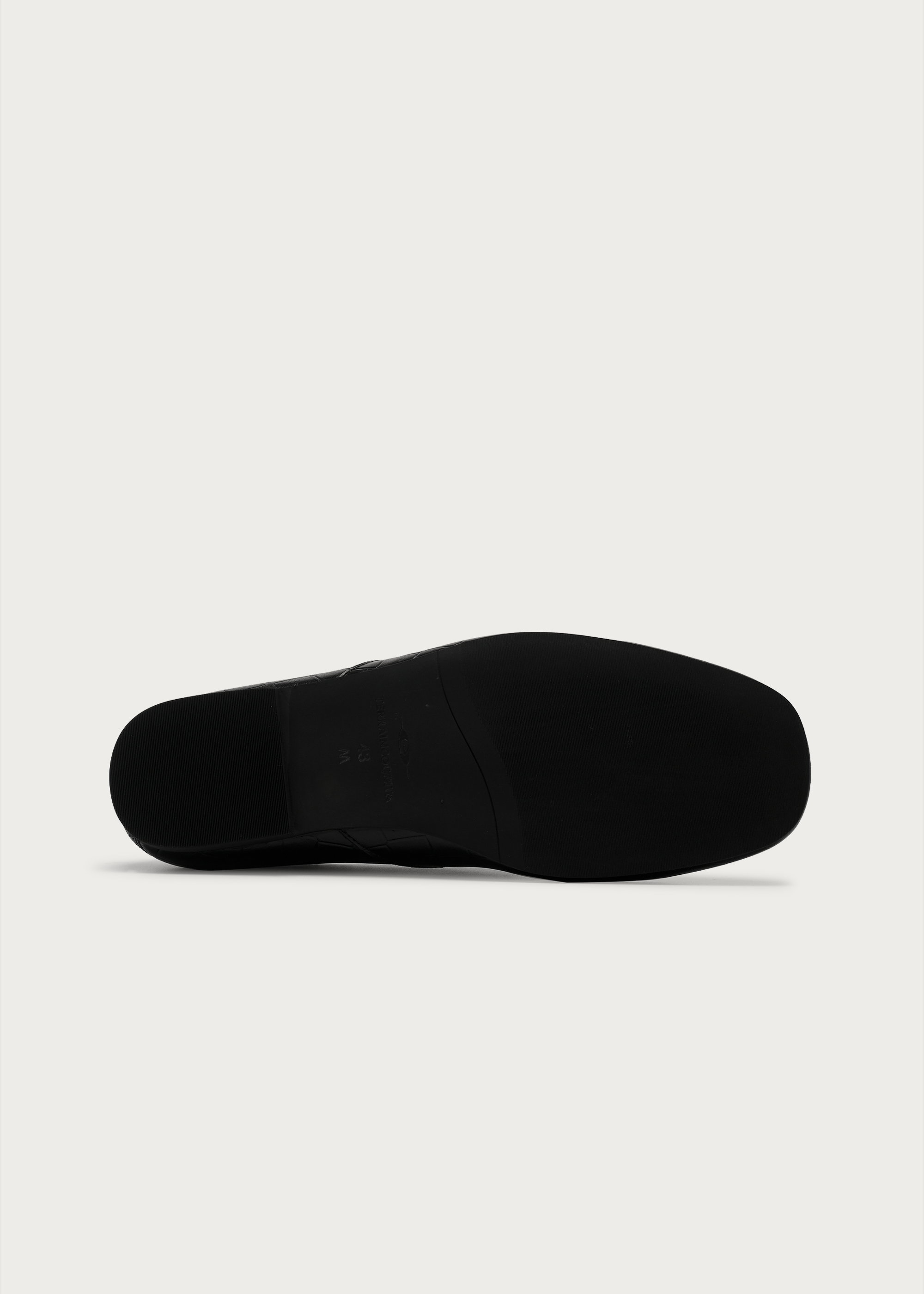 Slip-on Embossed leather loafers Black