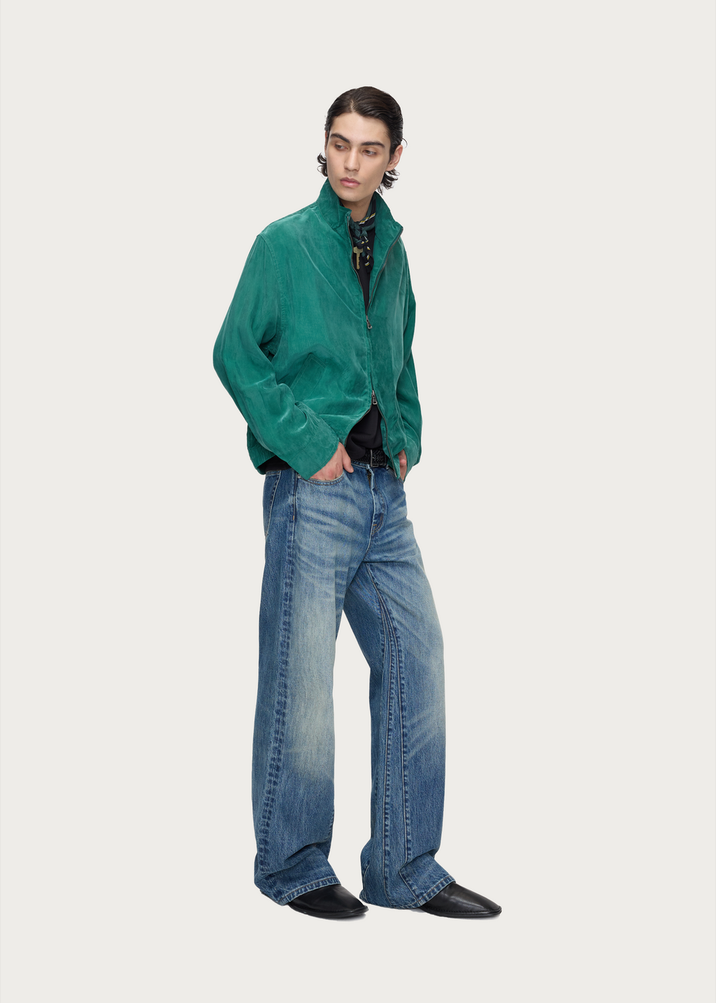 Washed Bootcut Jeans