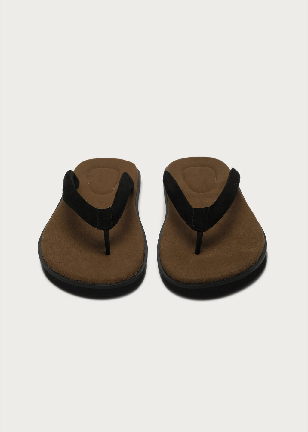 TerraHome Suede Flip-Flops Brown