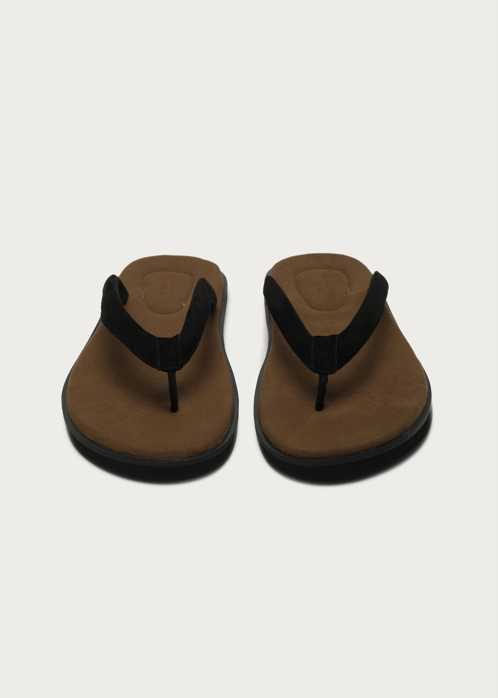 TerraHome Suede Flip-Flops Brown