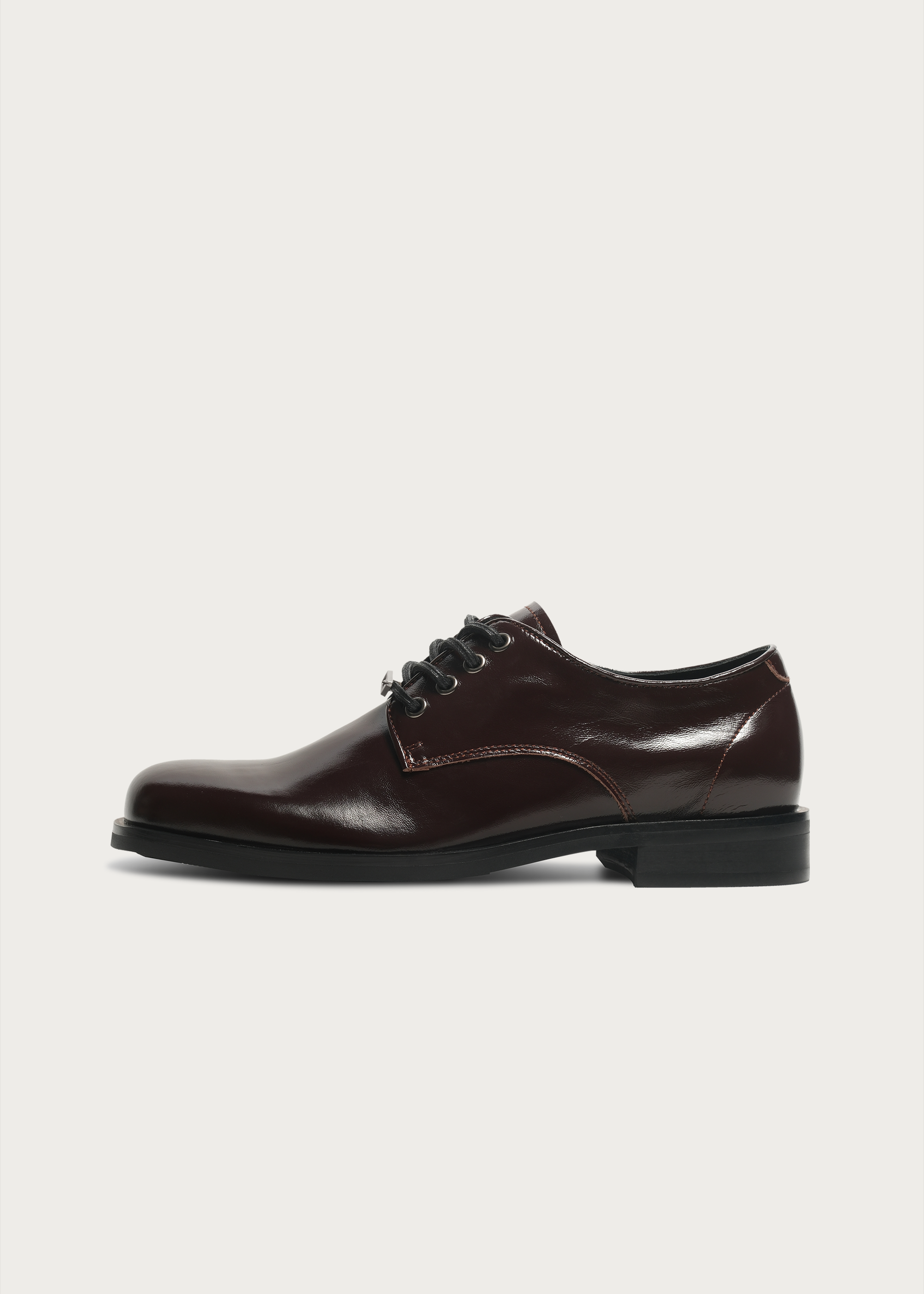 Leather Derby shoes Chocolate brown