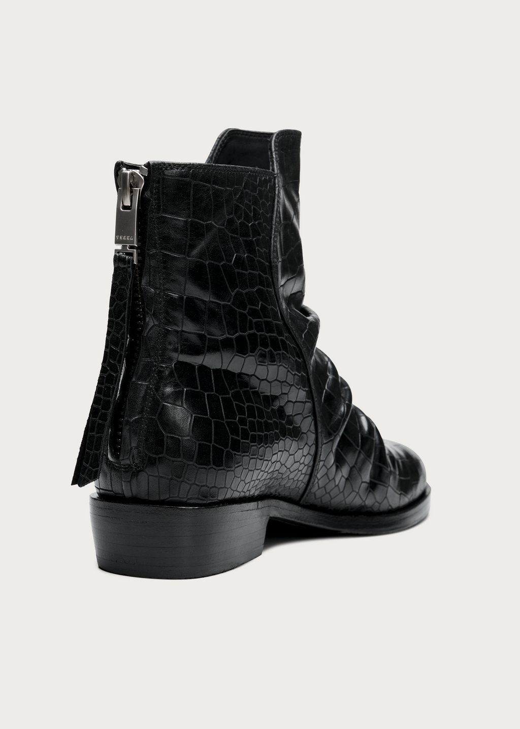 Riven II Crocodile-embossed Leather Ankle boots