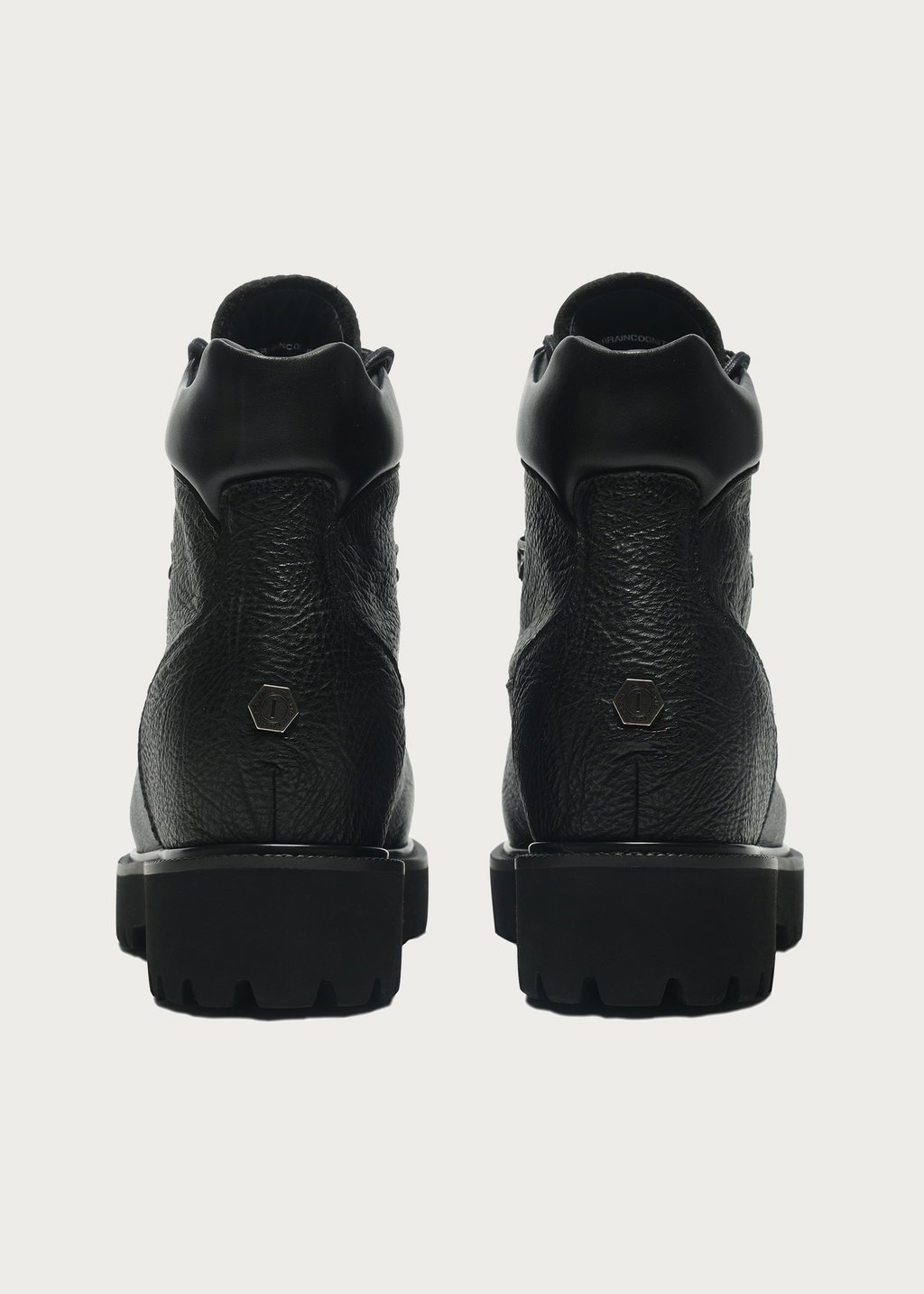 Work-Style Leather Boots Black